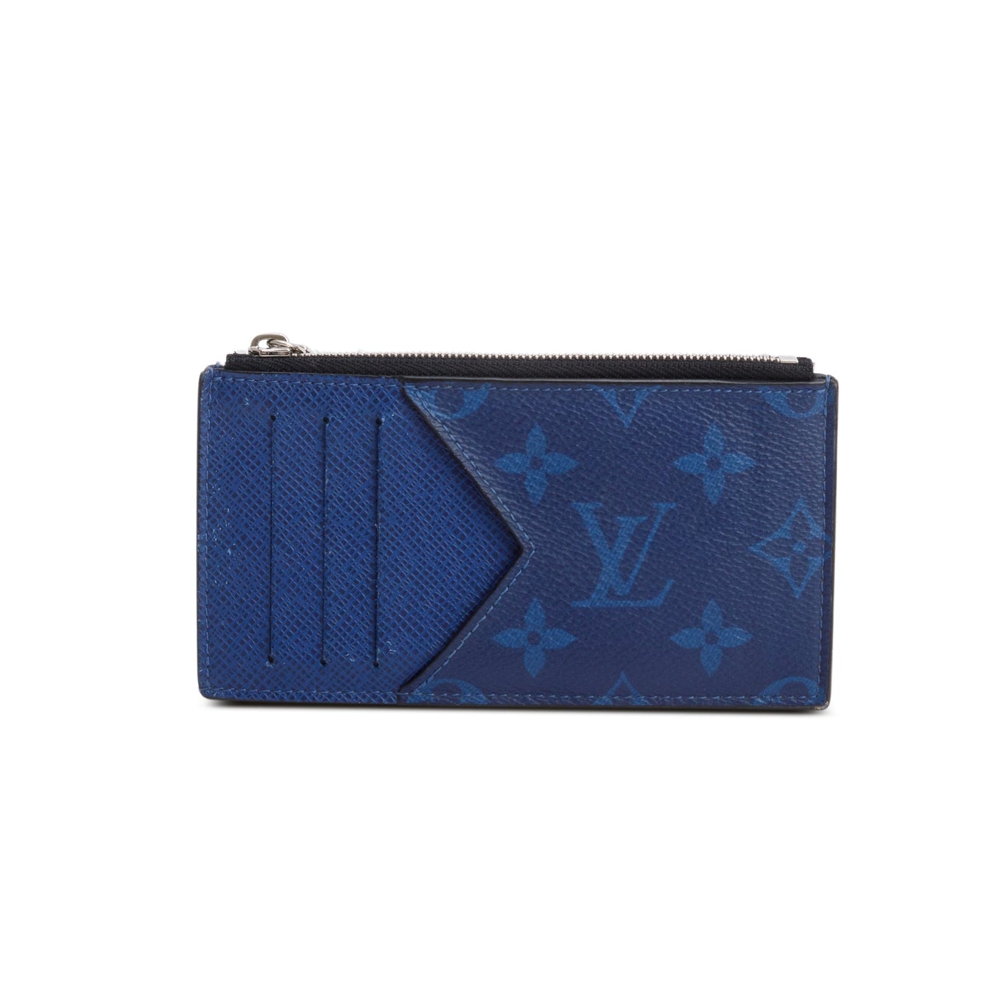 Louis Vuitton Cobalt Blue Taigarama Leather Coin Card Holder