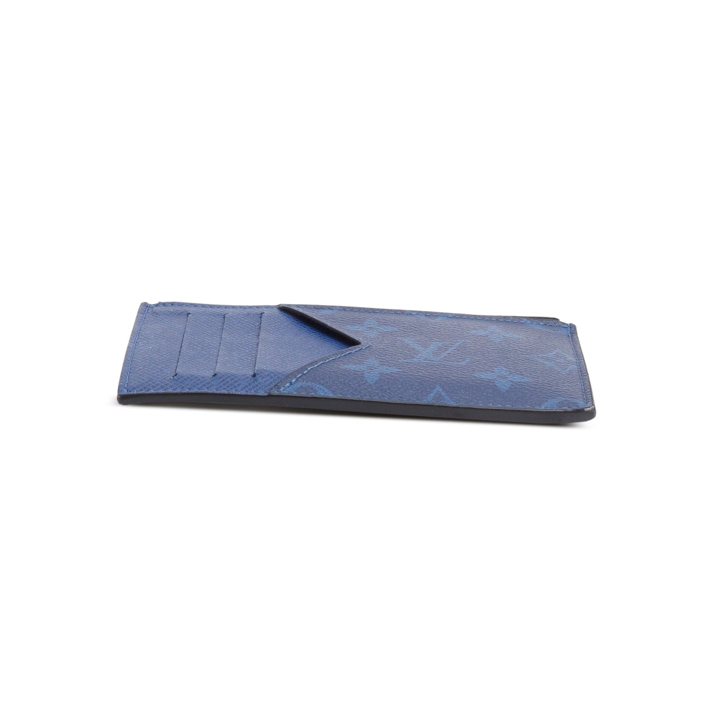 Louis Vuitton Cobalt Blue Taigarama Leather Coin Card Holder