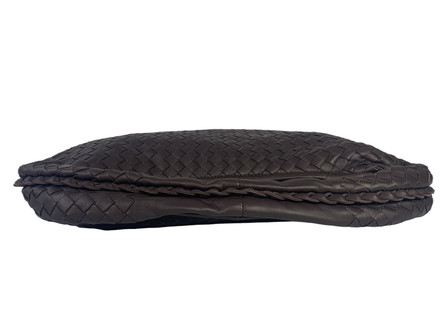 Bottega Veneta Intrecciato Hobo Bag Medium Chocolate Brown Lambskin leather