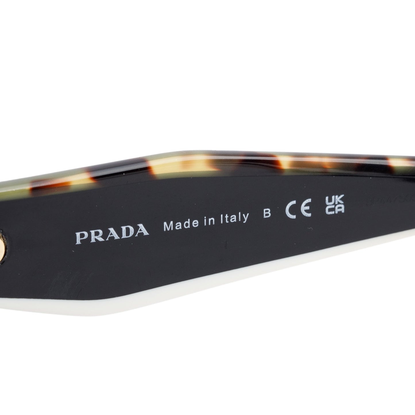 Prada SPR16Y Black/Havana Acetate Square Sunglasses