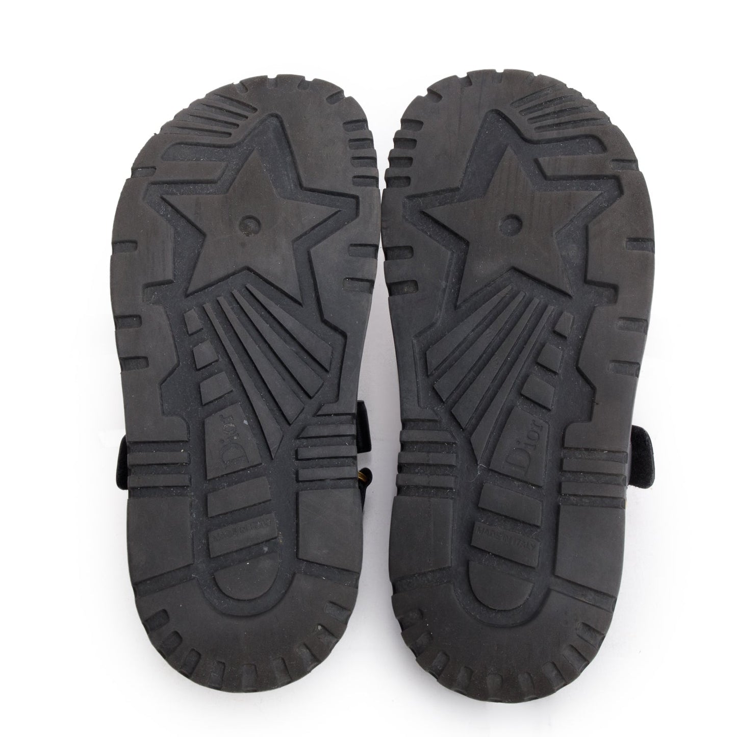 Christian Dior Black Lambskin Dioract 10mm Sandals, Size 39