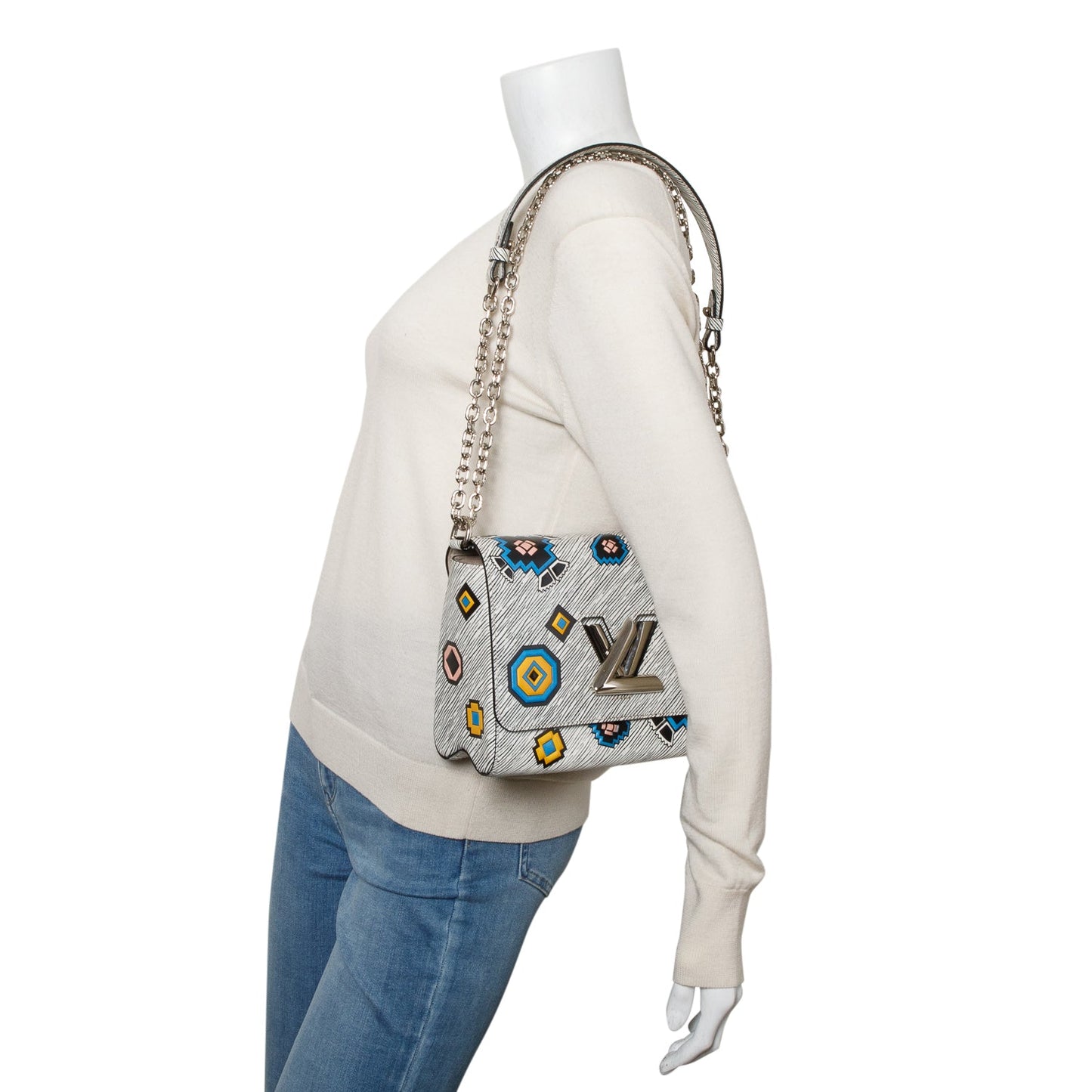 Louis Vuitton Grey Multicolore Epi Azteque Twist MM