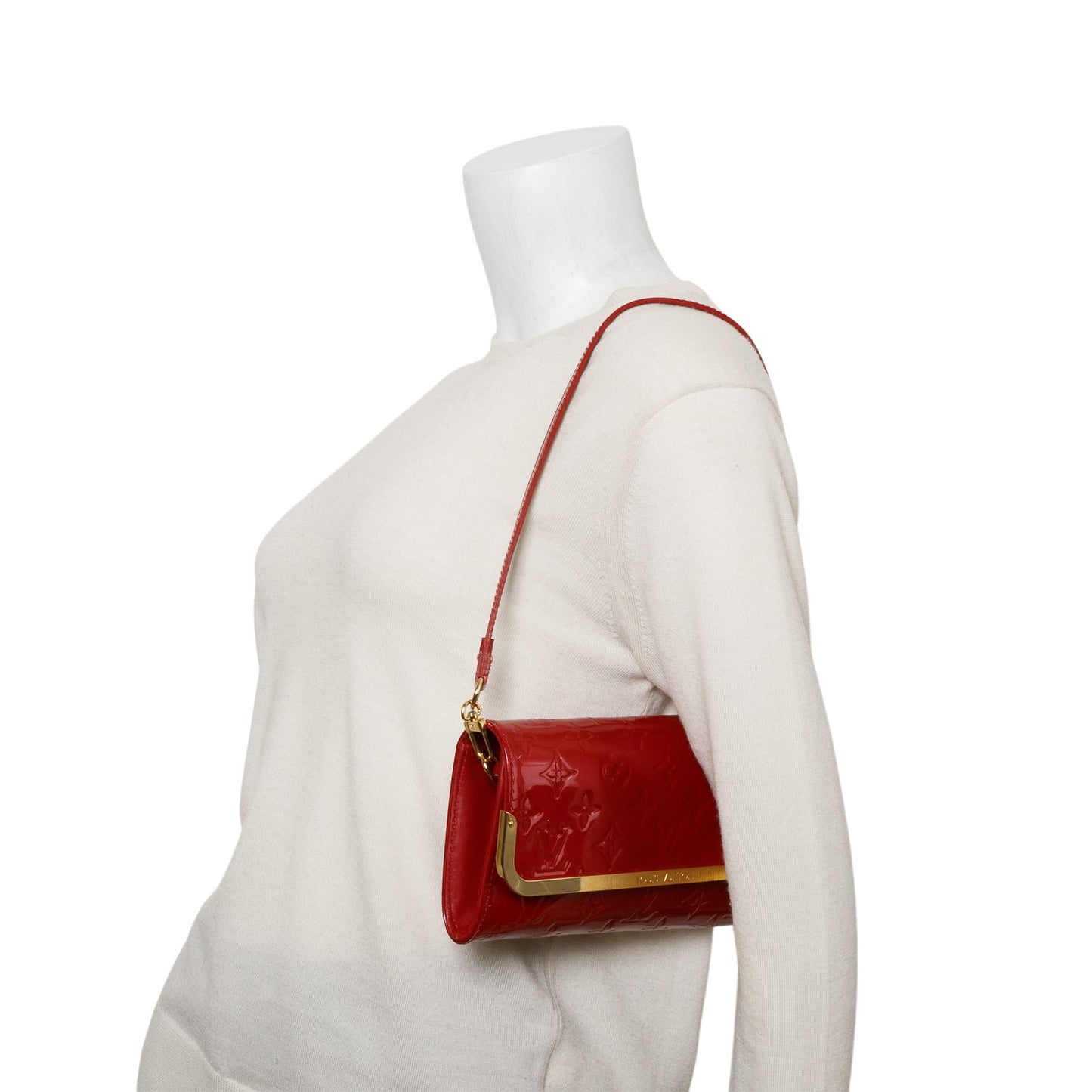 Louis Vuitton Red Vernis Rossmore Clutch