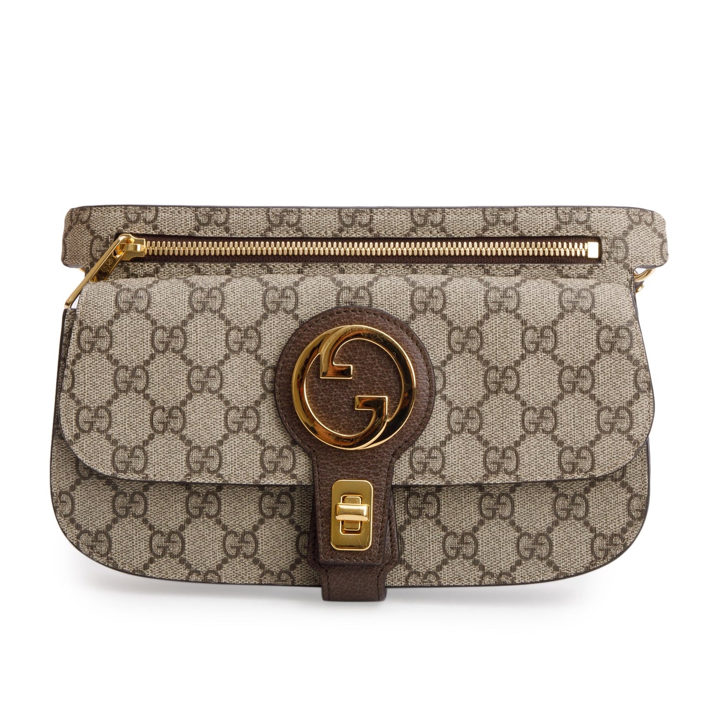 Gucci GG Supreme Monogram Textured Dollar Calfskin Blondie Belt Bag