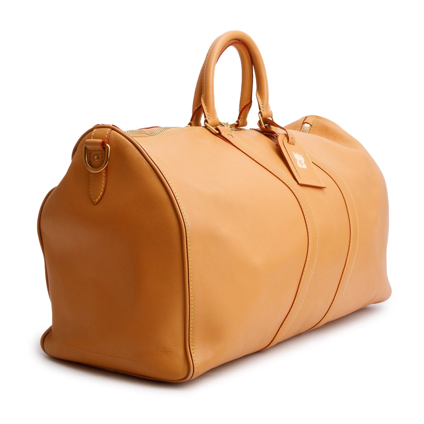 Louis Vuitton Tan Vachetta Leather Wavy Keepall Bandouliere 50