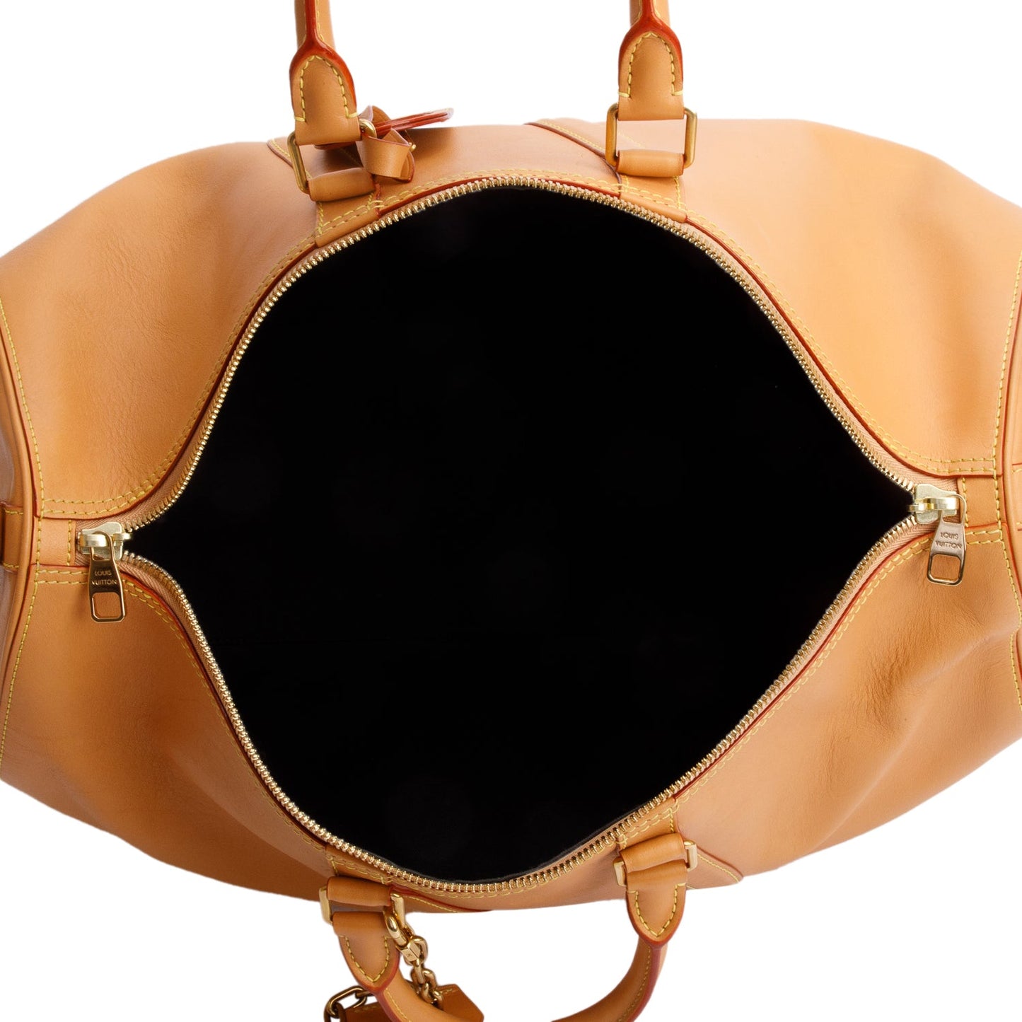 Louis Vuitton Tan Vachetta Leather Wavy Keepall Bandouliere 50