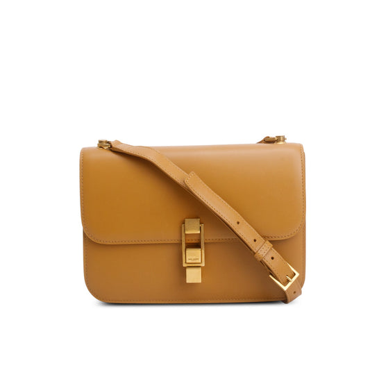 Saint Laurent 2020 Brown Smooth Calfskin Le Carre Satchel