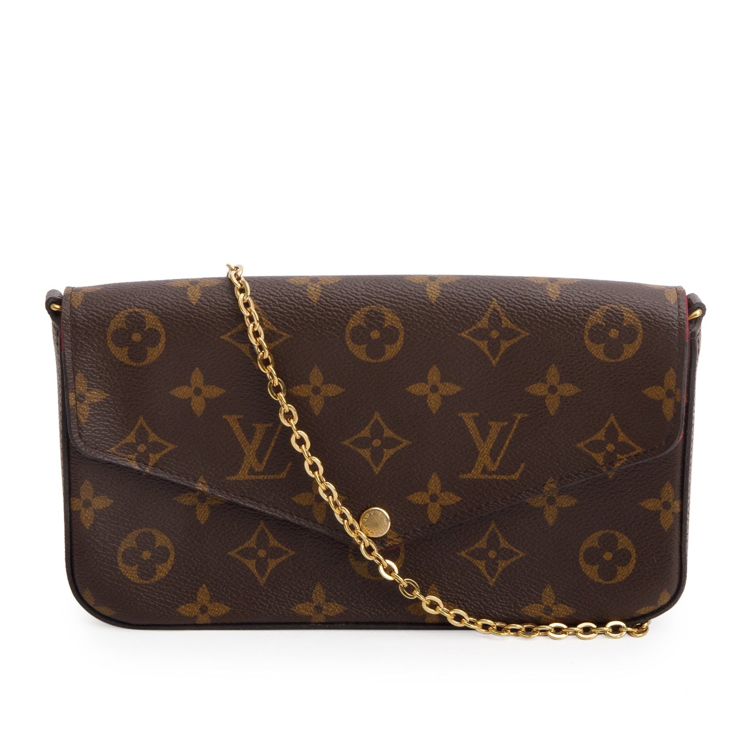 Louis Vuitton Fuschia Monogram Pochette Felicie Wallet on Chain