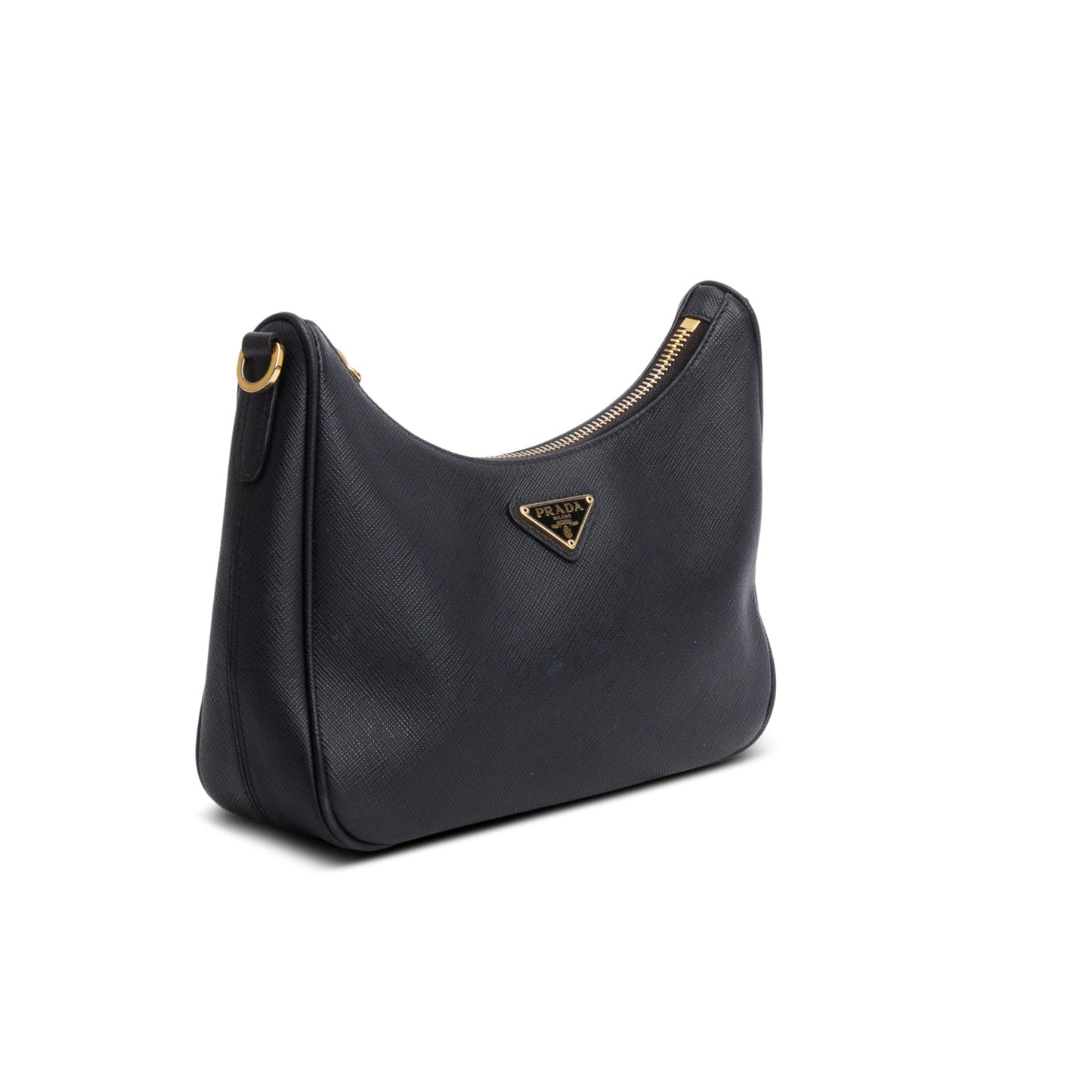 Prada Black Saffiano Leather Re-Edition 2005 Shoulder Bag