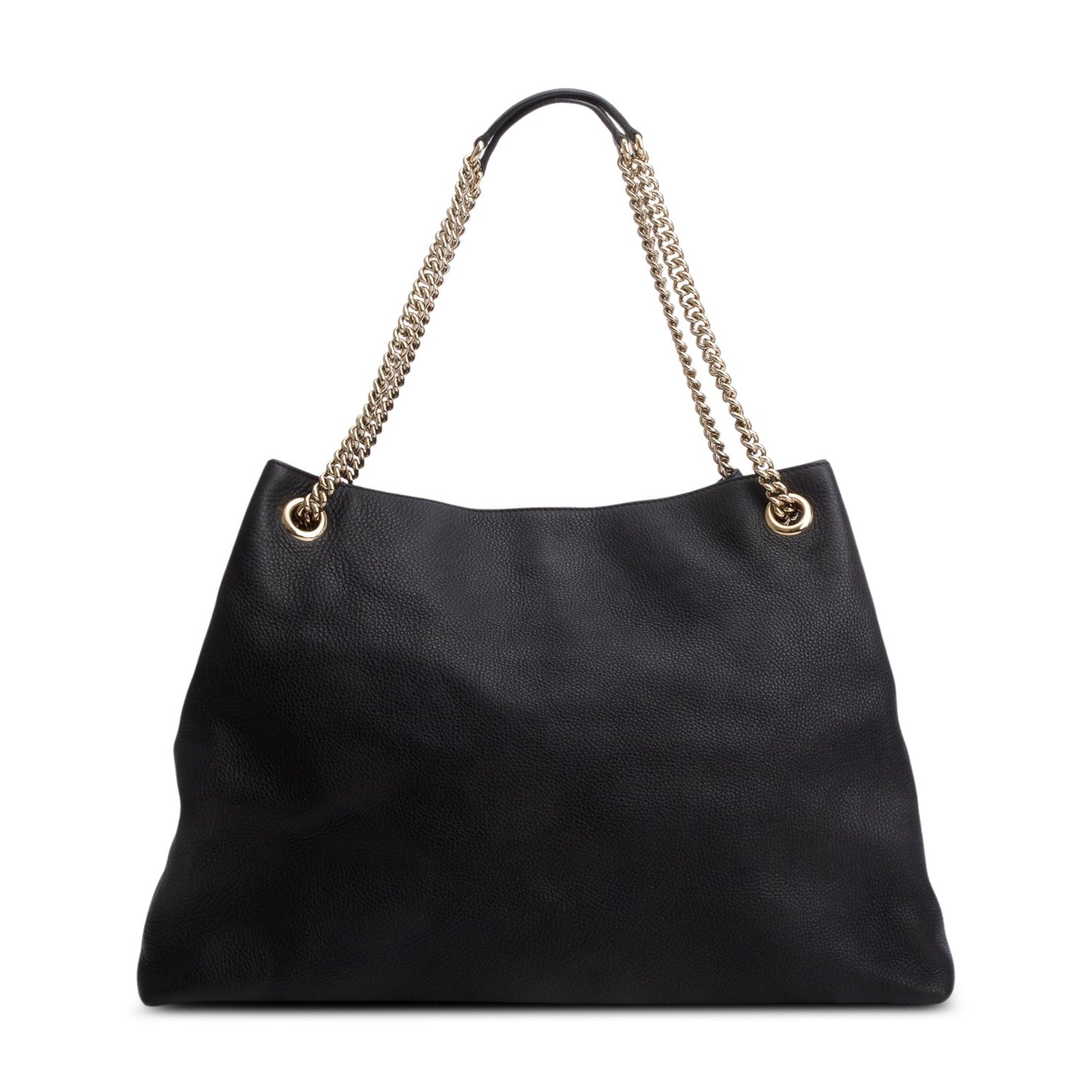 Gucci Black Pebbled Calfskin Medium Soho Chain Shoulder Bag