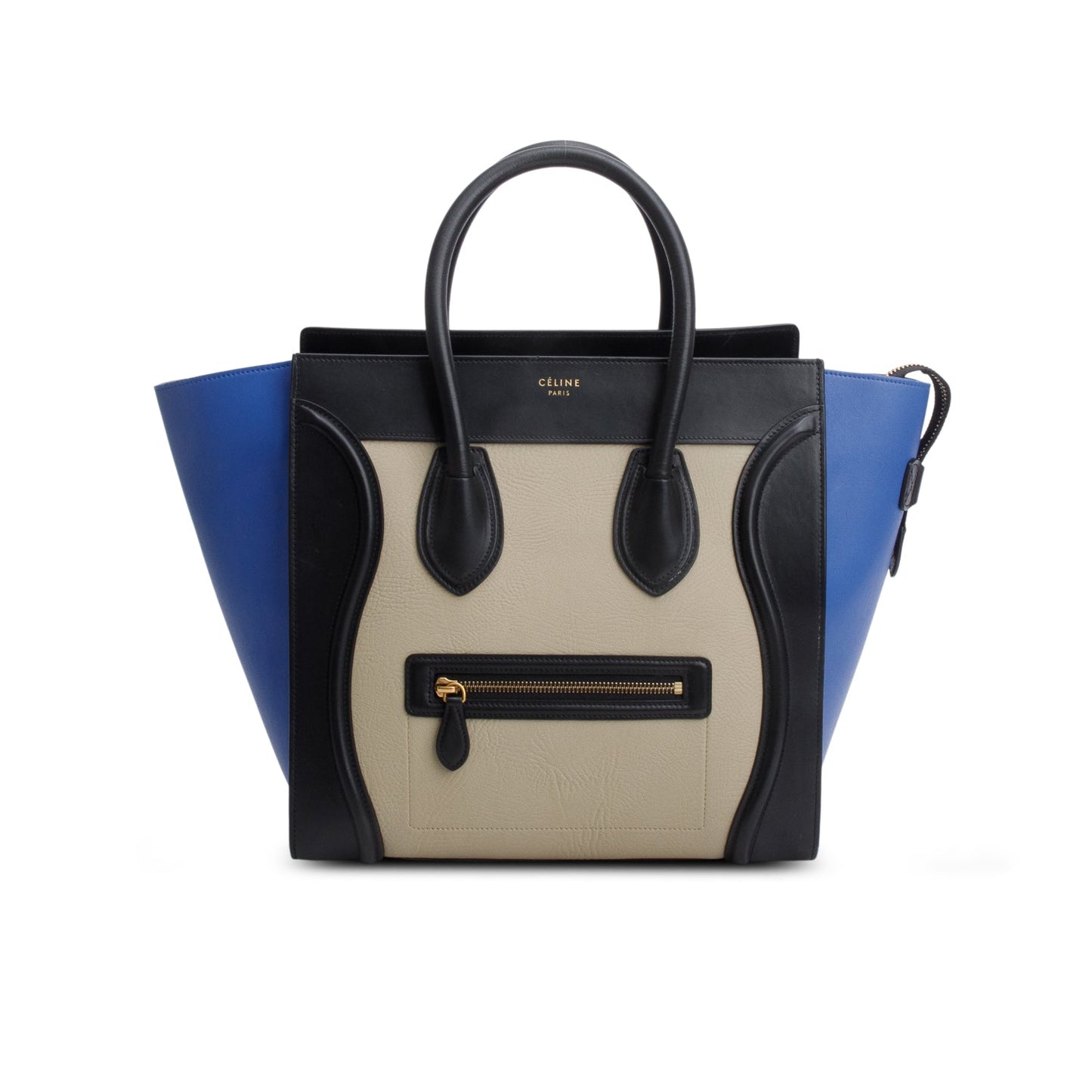 Celine Tri-Color Elephant Calfskin Mini Luggage Tote