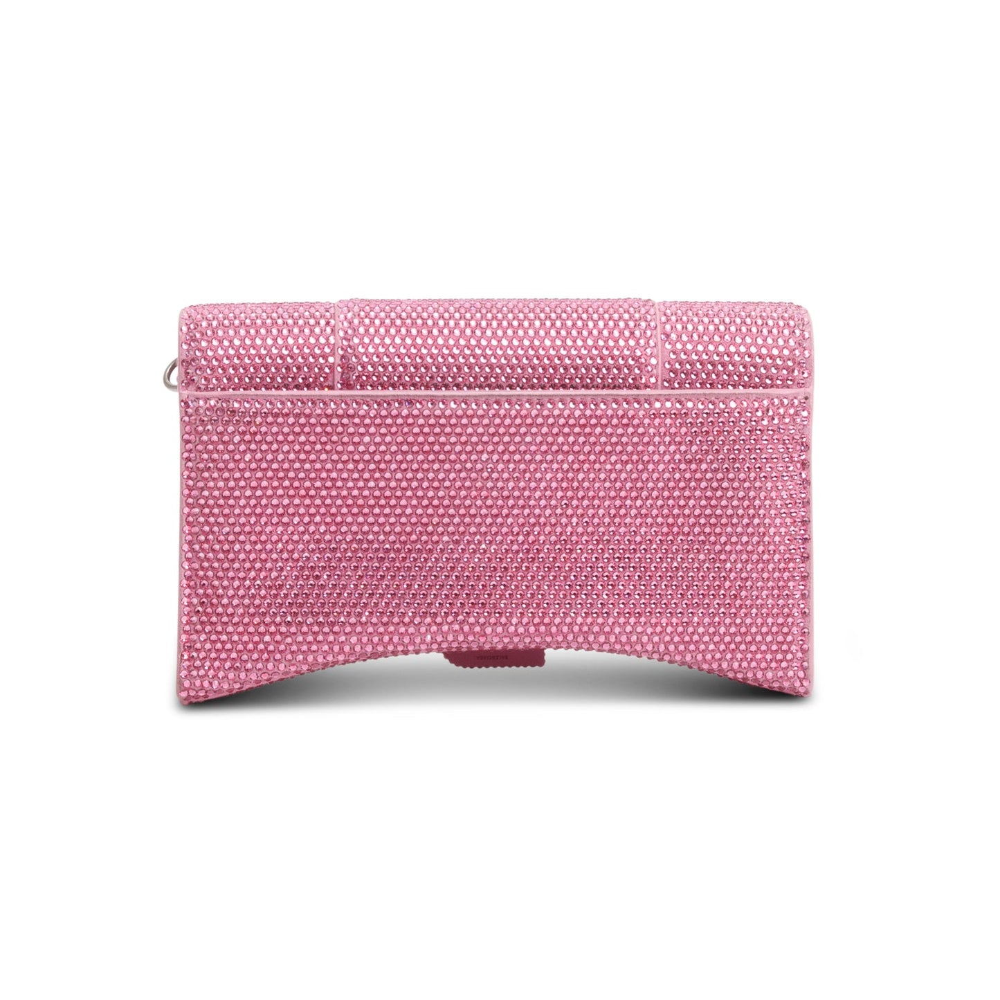 Balenciaga Pink Rhinestone Hourglass Wallet on Chain