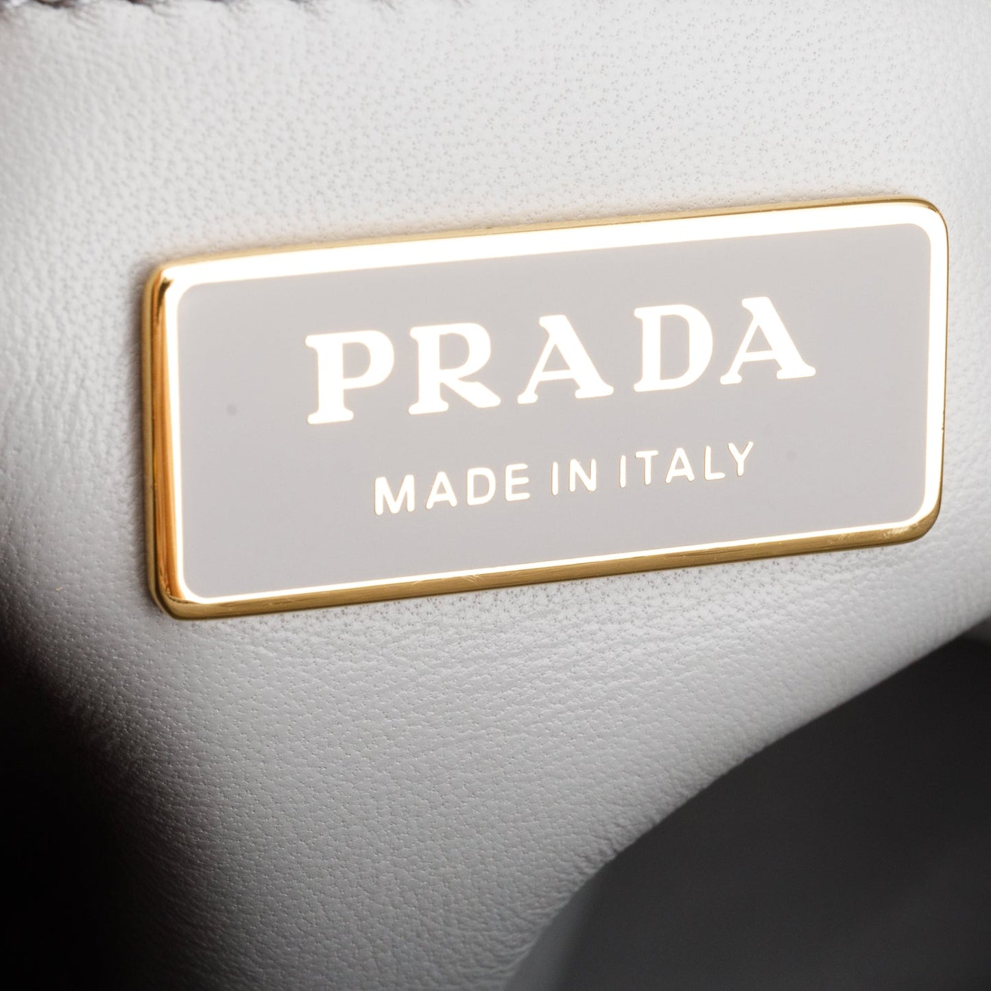 Prada Grey Ostrich Leather Small Double Zip Galleria