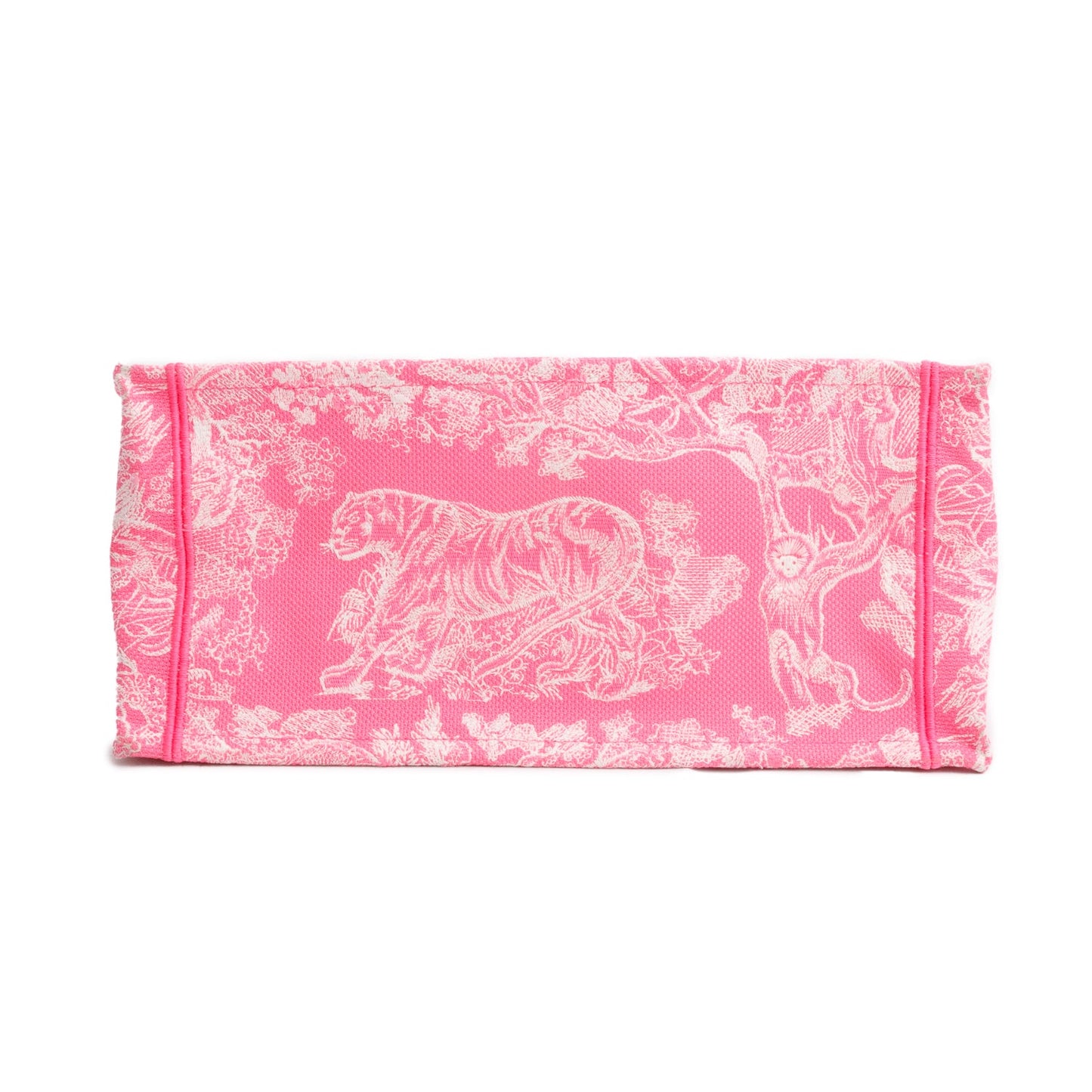 Christian Dior 2022 Pink Canvas Toile de Jouy Embroidered Medium Book Tote
