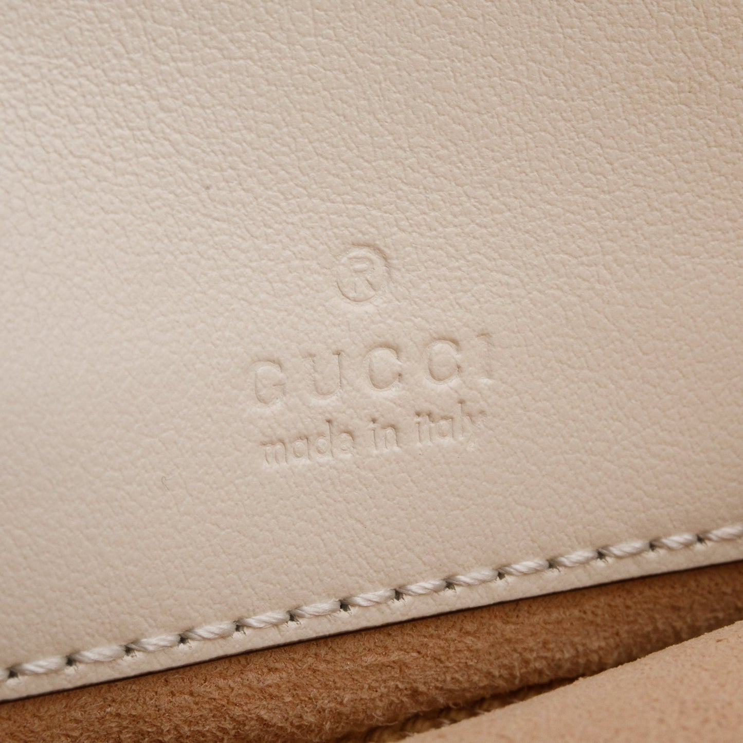 Gucci White Calfskin GG Marmont Triple Zip Crossbody Bag