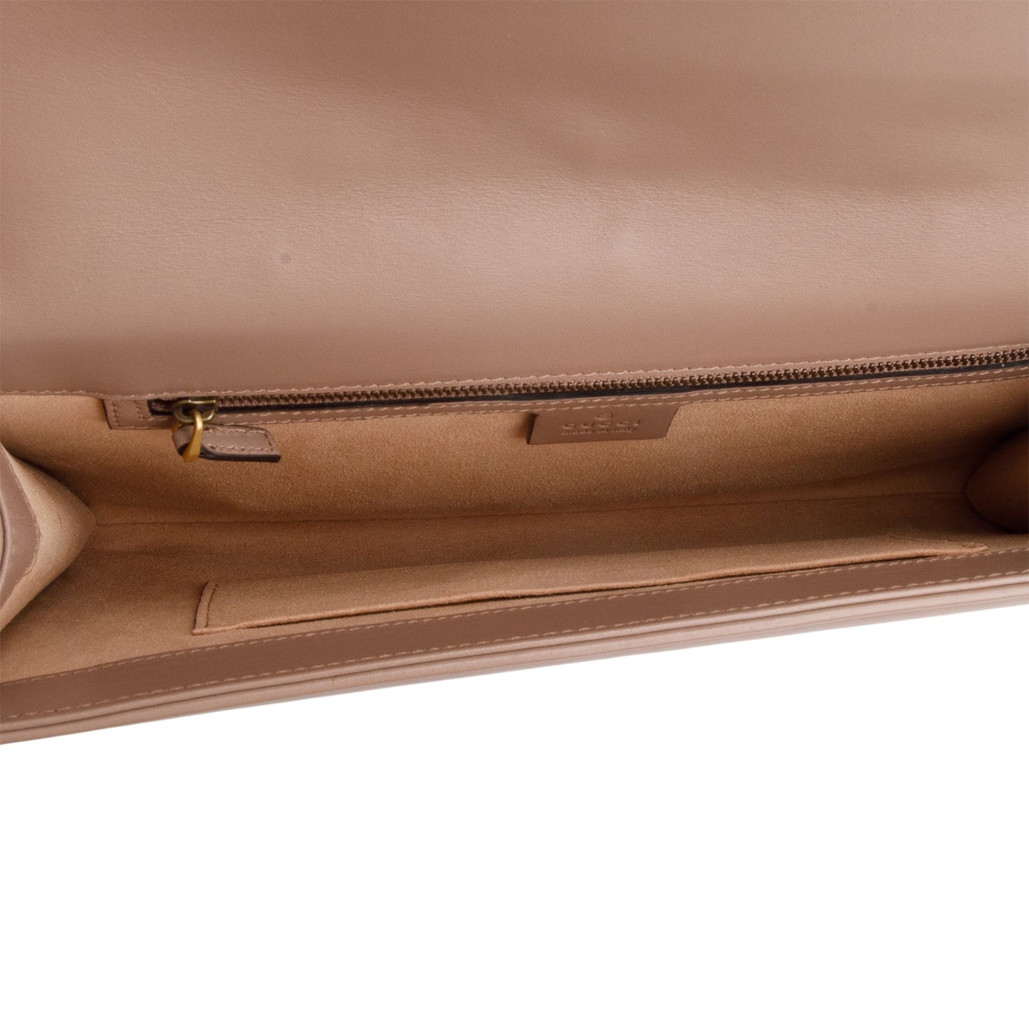 Gucci Beige Calfskin Matelasse GG Marmont Clutch