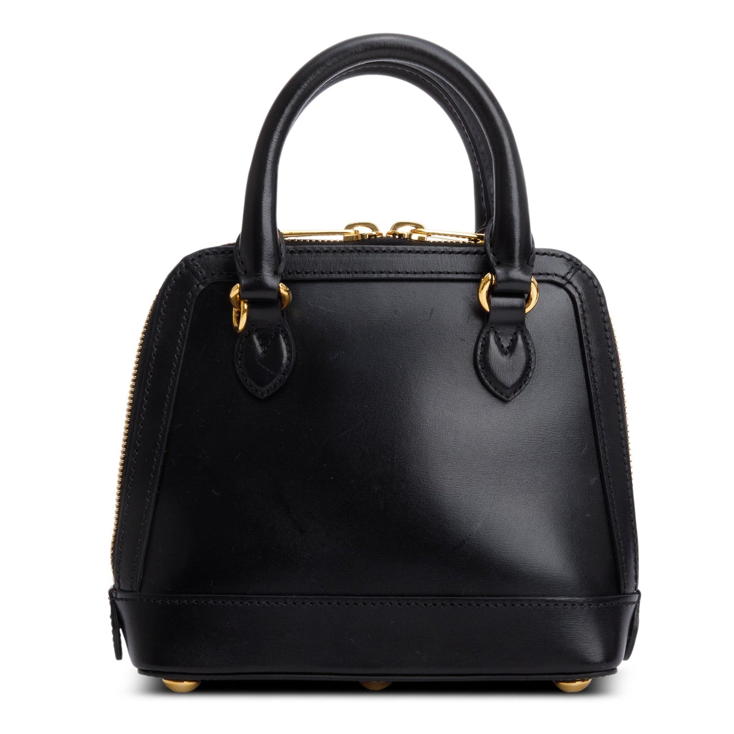Gucci Black Azalea Calfskin Mini Horsebit 1955 Top Handle Bag
