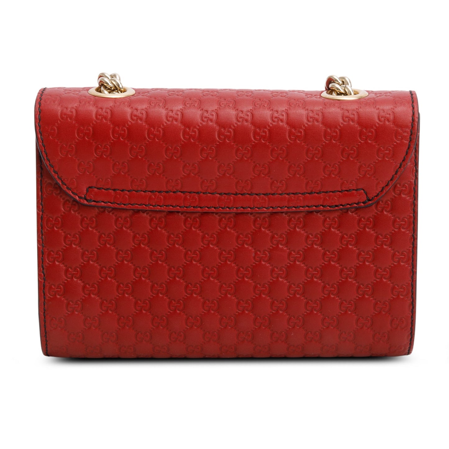 Gucci Red Soft Microguccissima Mini Emily Chain Shoulder Bag