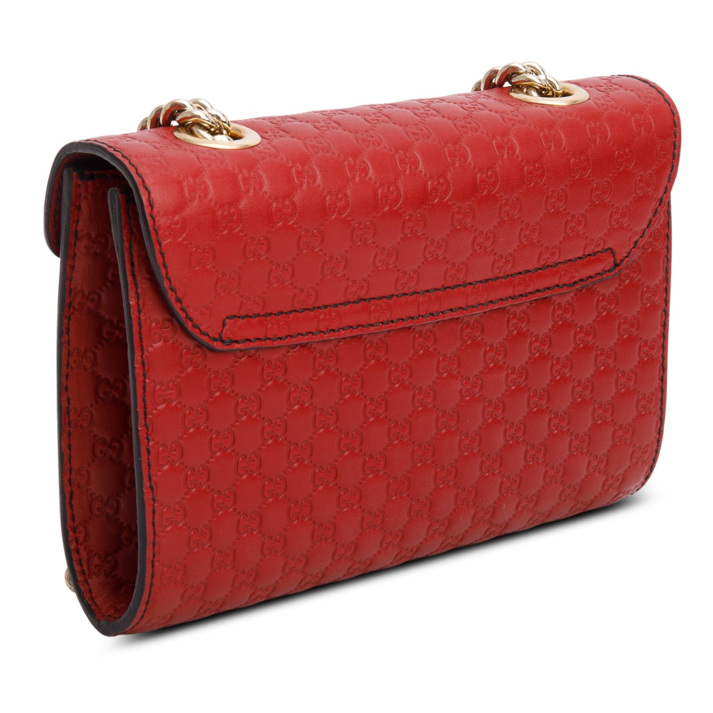 Gucci Red Soft Microguccissima Mini Emily Chain Shoulder Bag