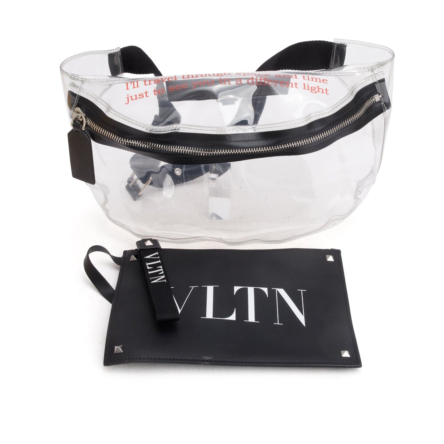 Valentino Black Galaxy PVC Belt Bag