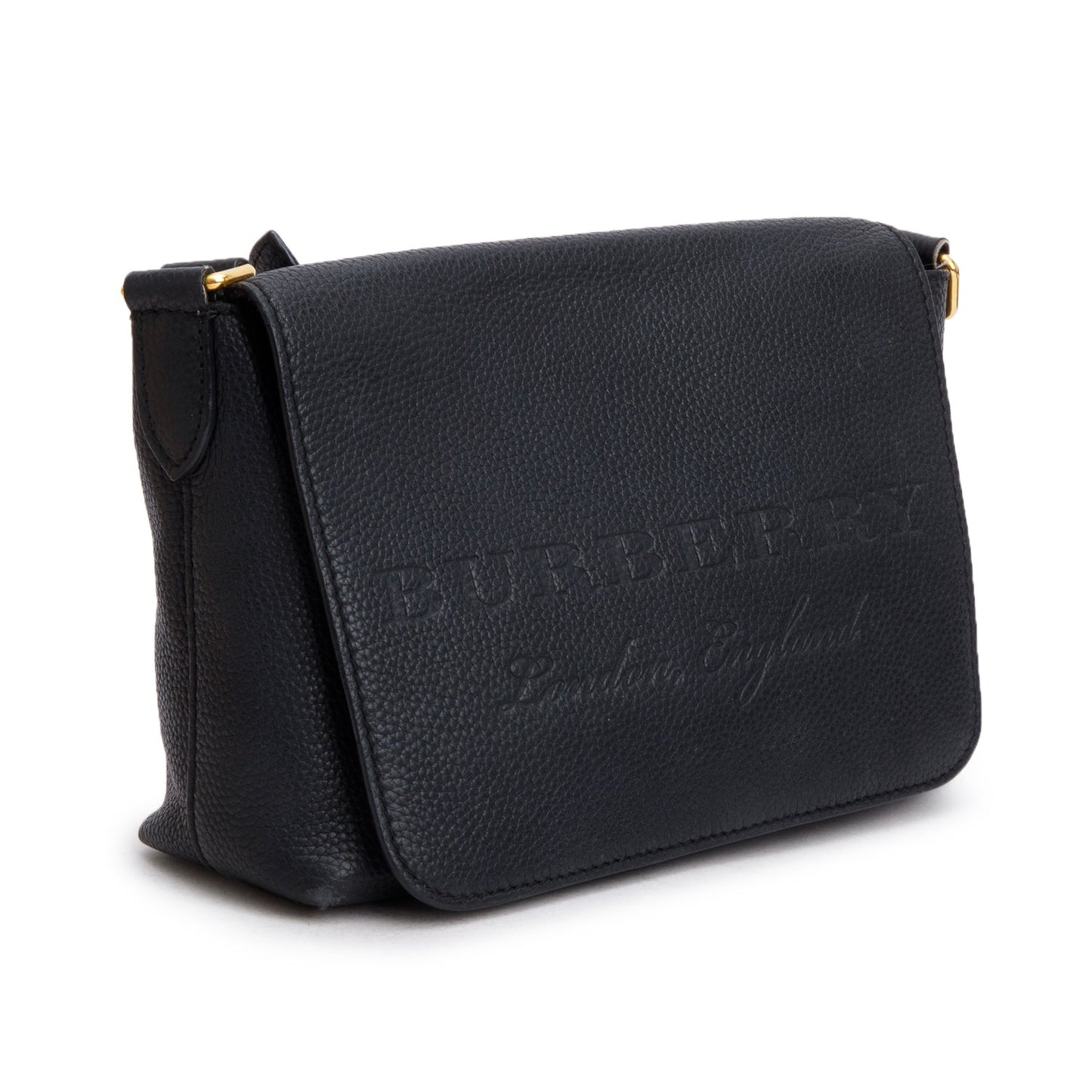 Burberry Black Calfskin Leather Small Burleigh Crossbody Bag