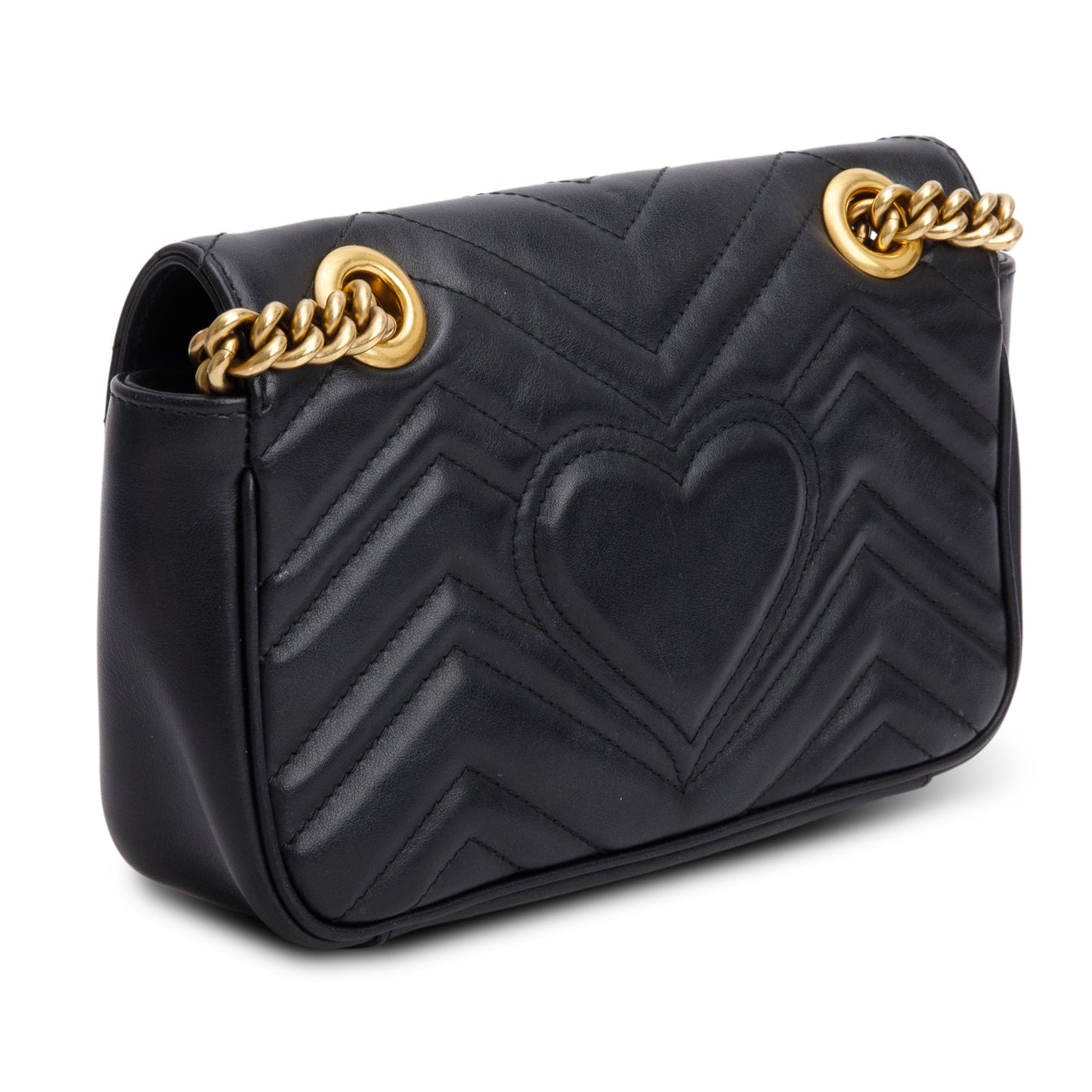 Gucci Black GG Marmont Matelasse Small Shoulder Bag