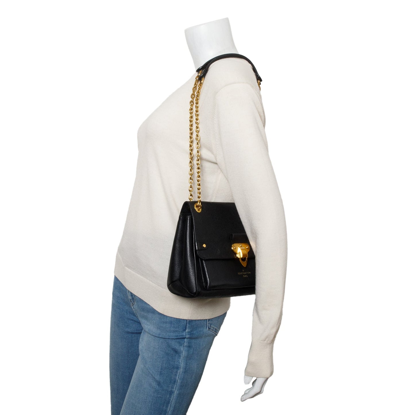 Louis Vuitton Black Monogram Empreinte Leather Vavin PM