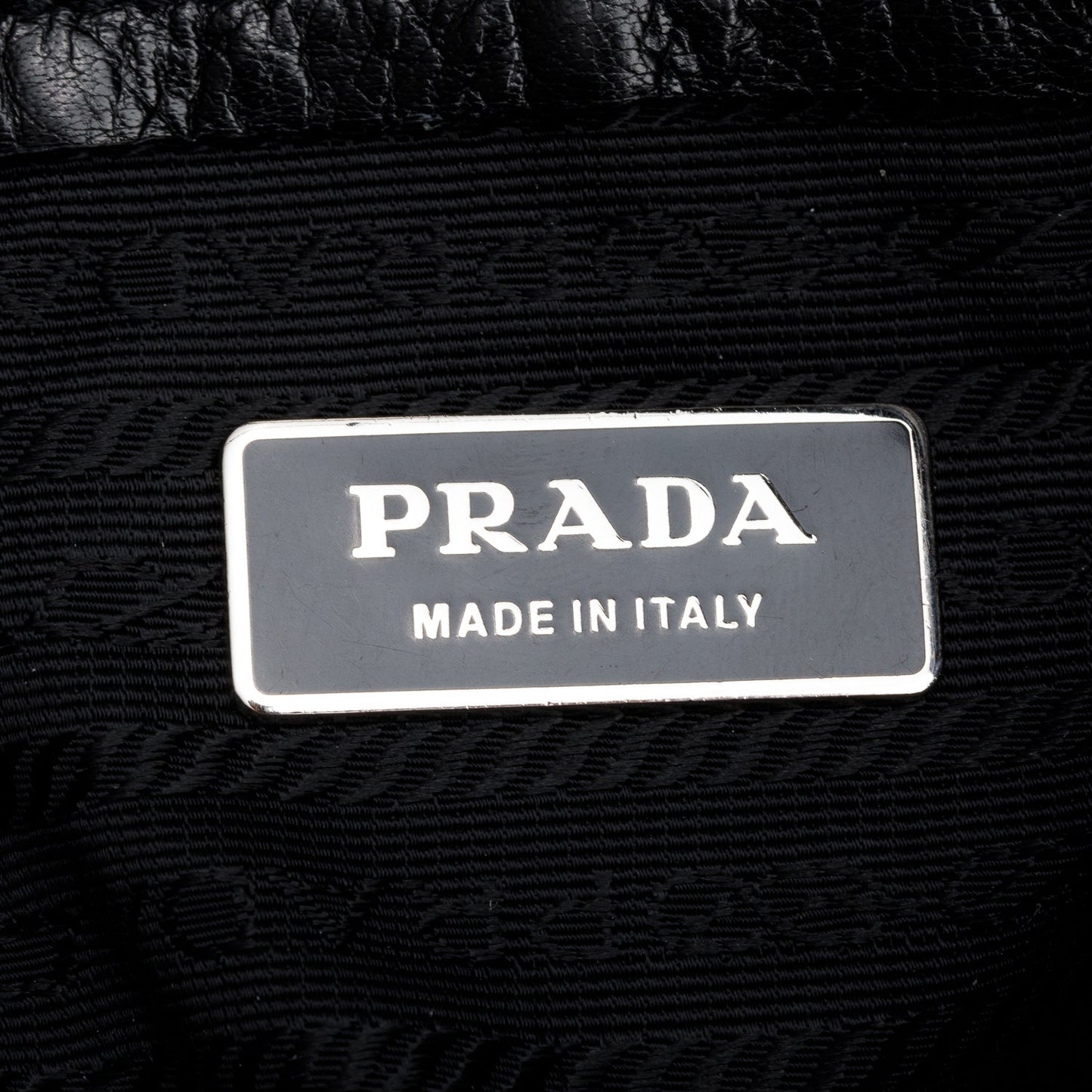 Prada Black Tessuto Nylon Bufalo Leather Easy Shoulder Bag