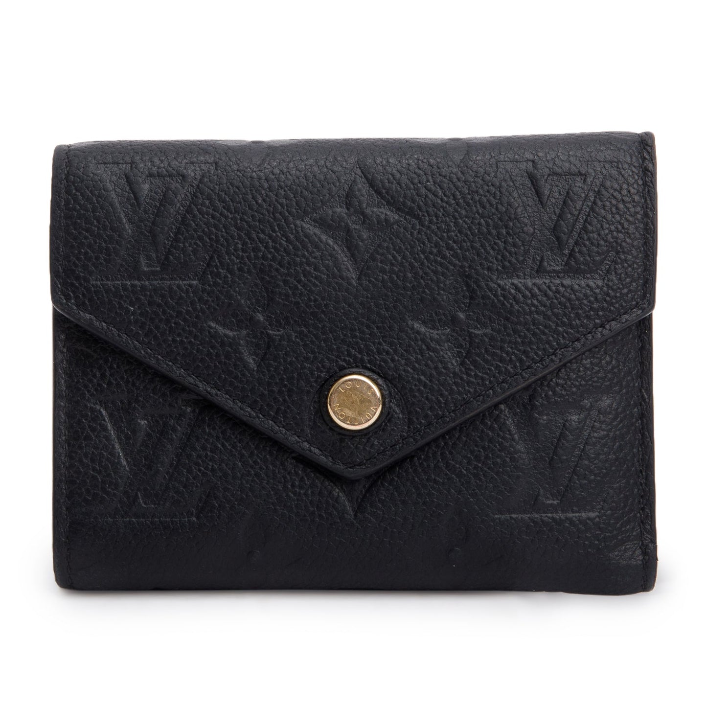 Louis Vuitton Black Monogram Empreinte Leather Victorine Wallet