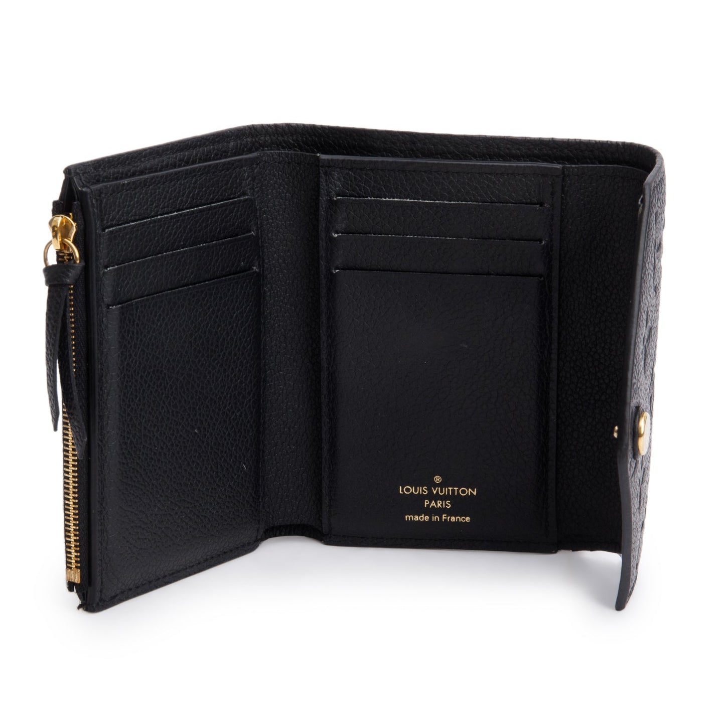 Louis Vuitton Black Monogram Empreinte Leather Victorine Wallet