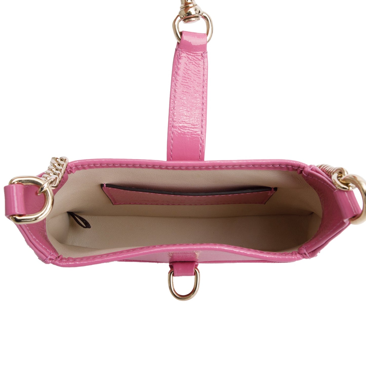Gucci Pink Crinkled Patent Leather Mini Jackie Notte Bag