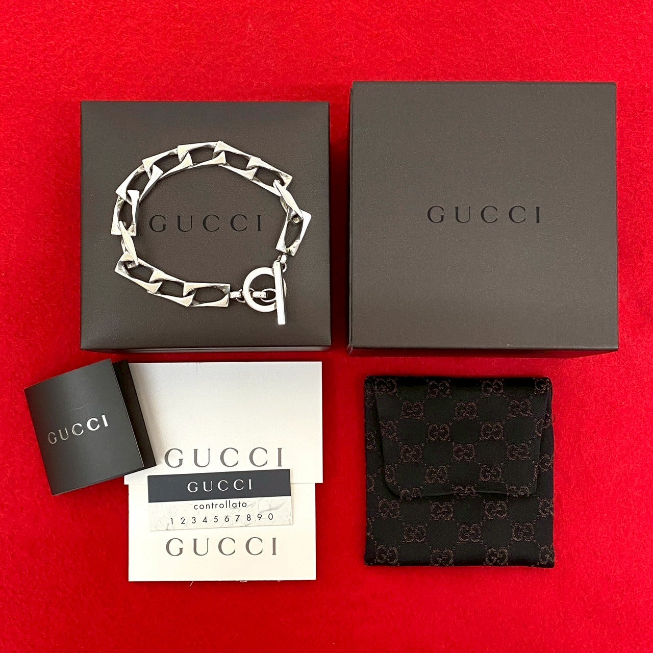 GUCCI bracelet Silver925 Silver Figaro Chain