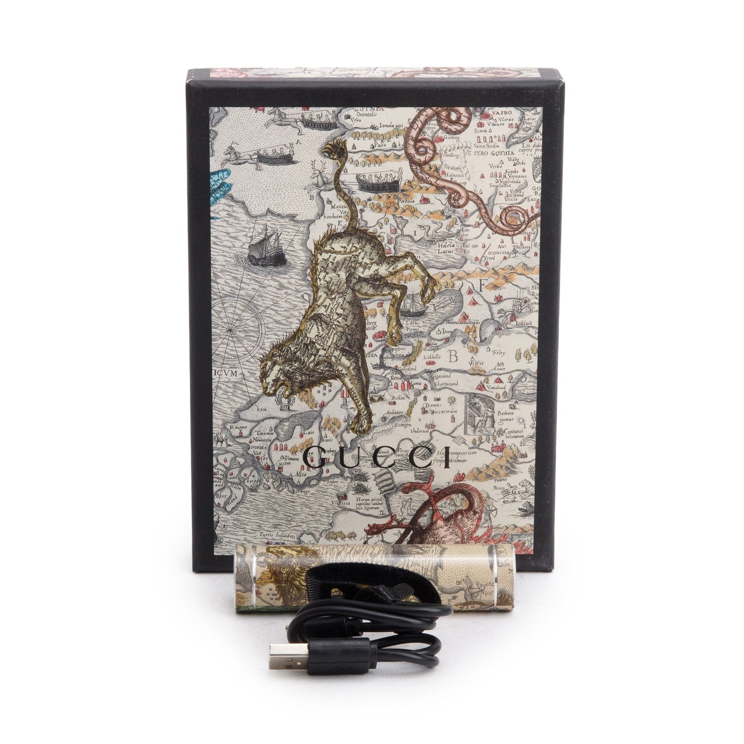Gucci Limited Edition Multicolor Map Print USB Portable Charger