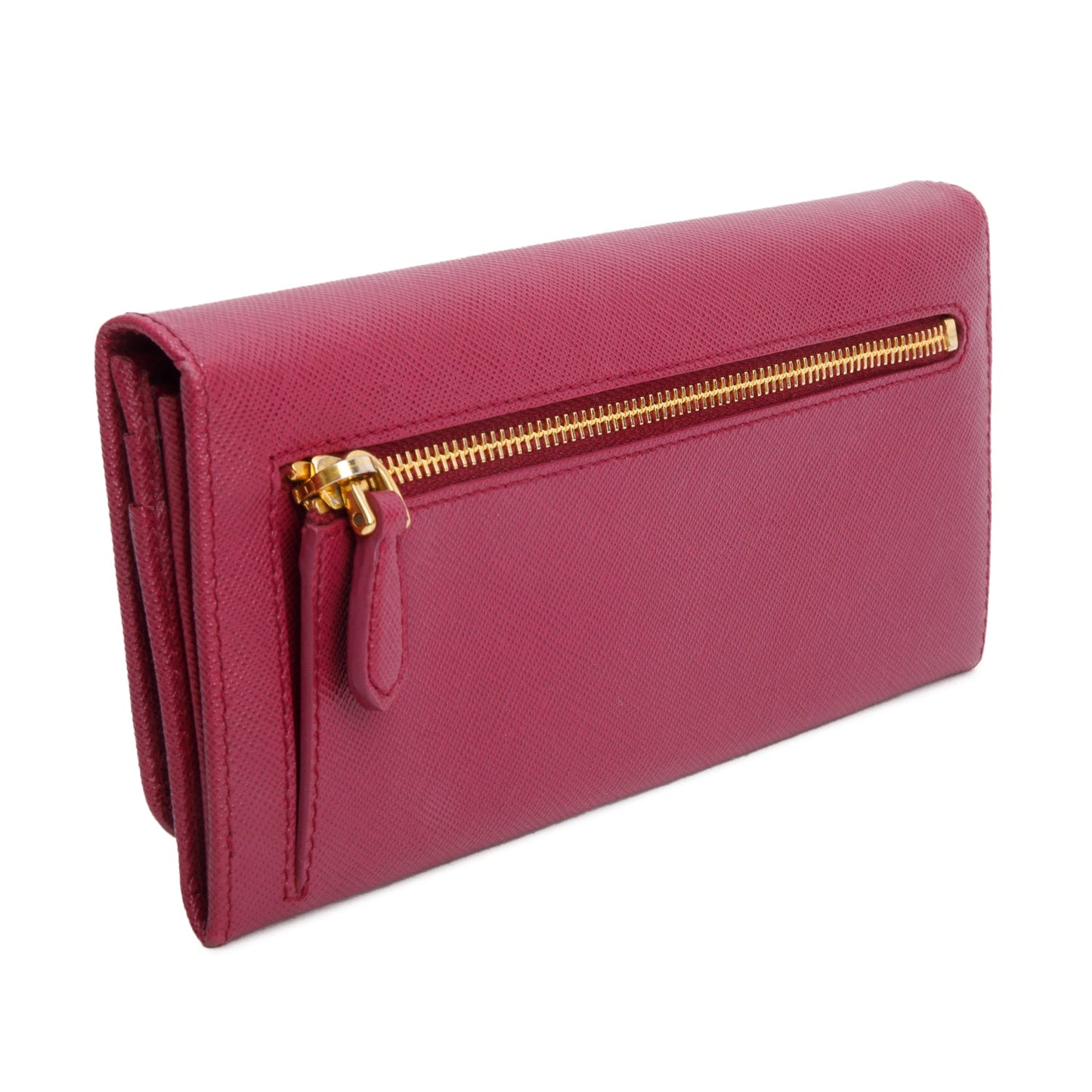 Prada Purple Saffiano Leather Large Continental Wallet