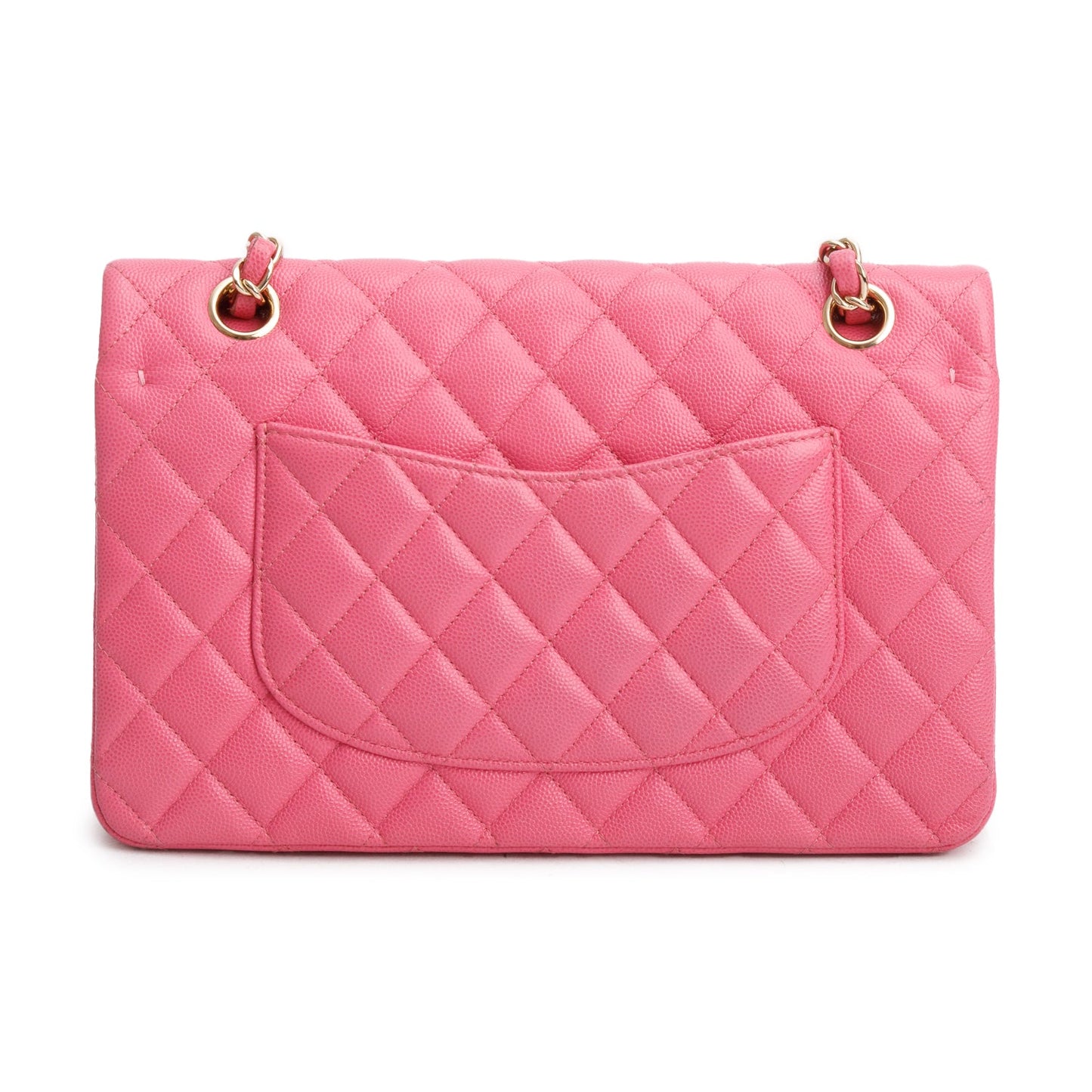 Chanel Pink Caviar Quilted Medium Double Flap Bag