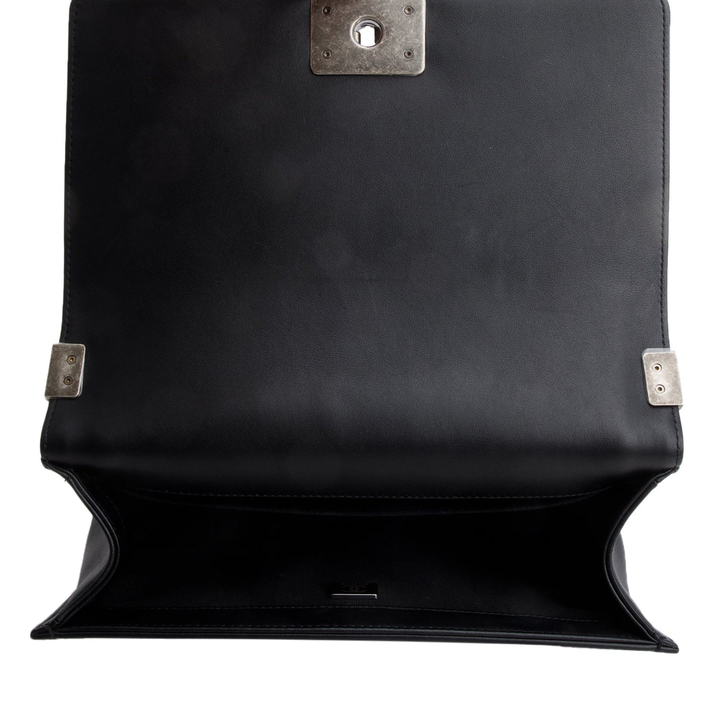 Chanel 2021 Black Quilted Lambskin Leather Medium Boy Bag