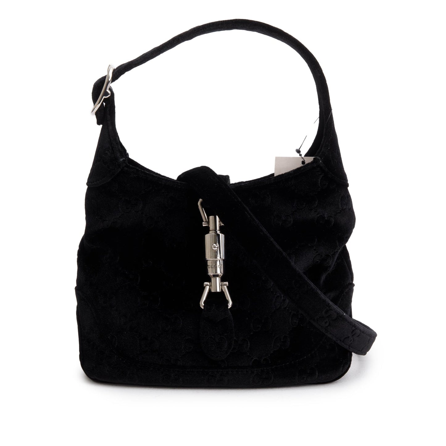 Gucci Black Velvet GG Monogram Small Jackie 1961