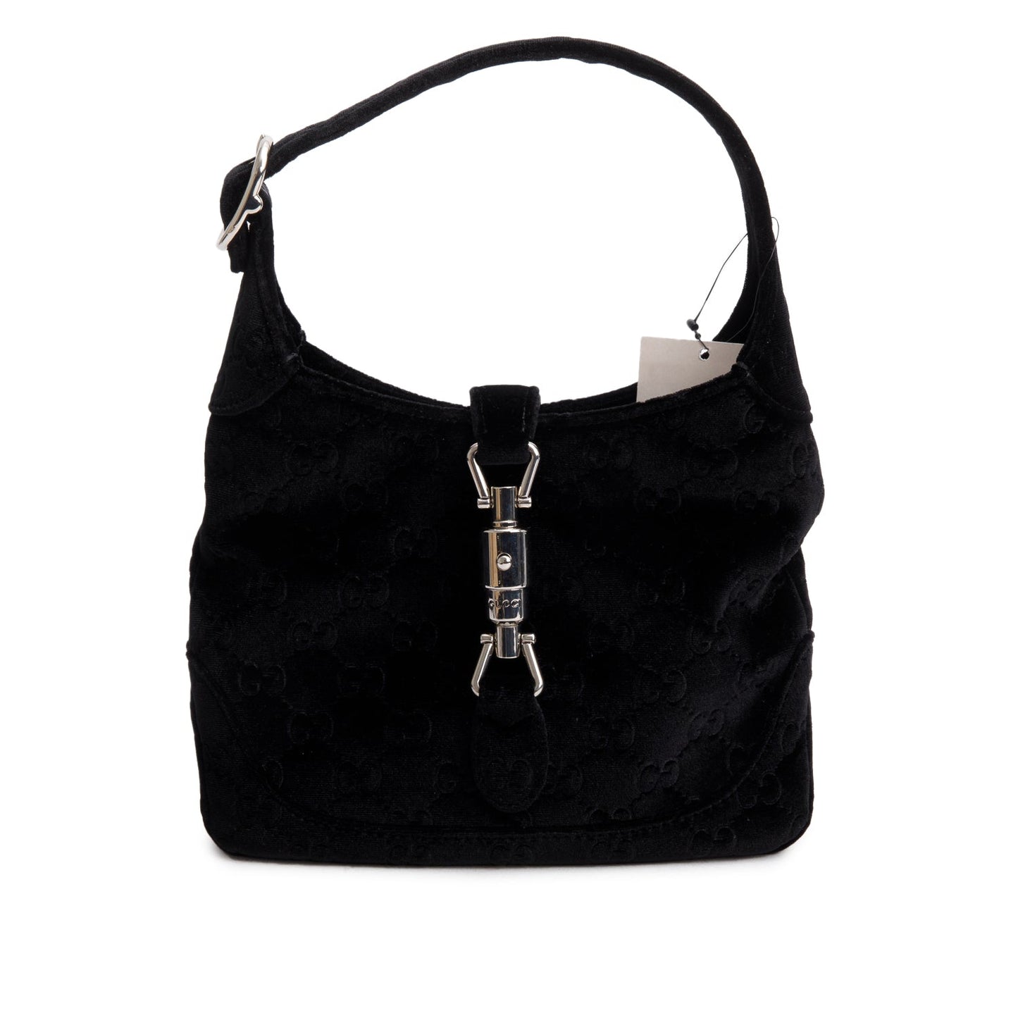 Gucci Black Velvet GG Monogram Small Jackie 1961