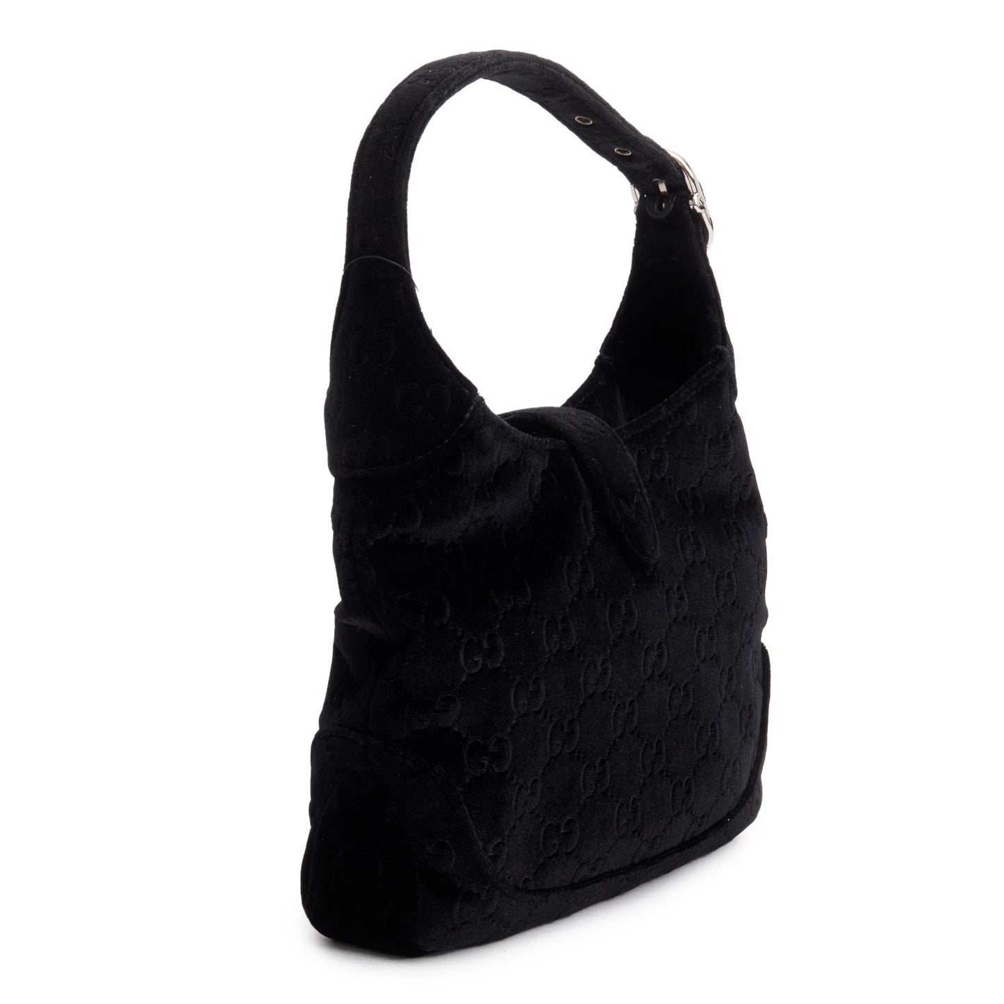 Gucci Black Velvet GG Monogram Small Jackie 1961