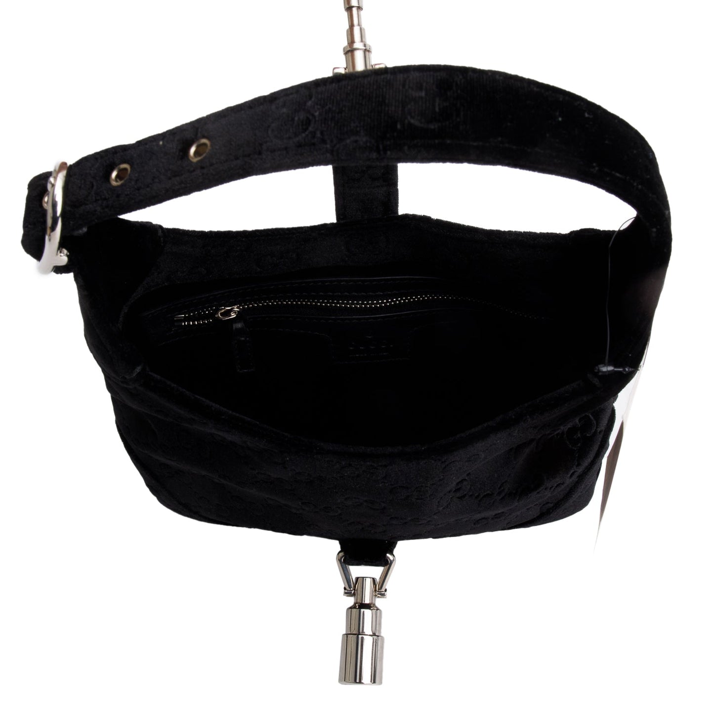 Gucci Black Velvet GG Monogram Small Jackie 1961