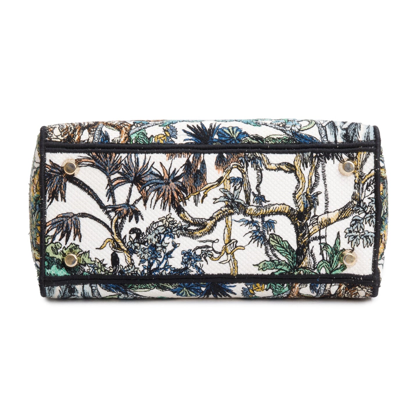 Christian Dior 2023 Multicolore Canvas Embroidered Etoile de Voyage Medium Lady D-Lite