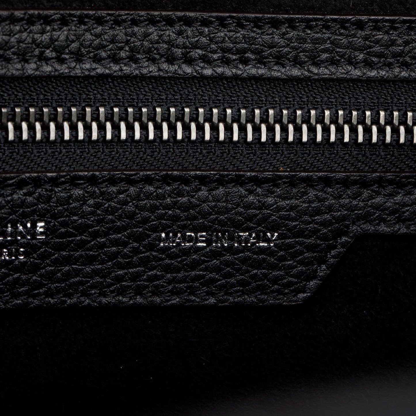 Celine Black Calfskin Leather Micro Luggage Tote