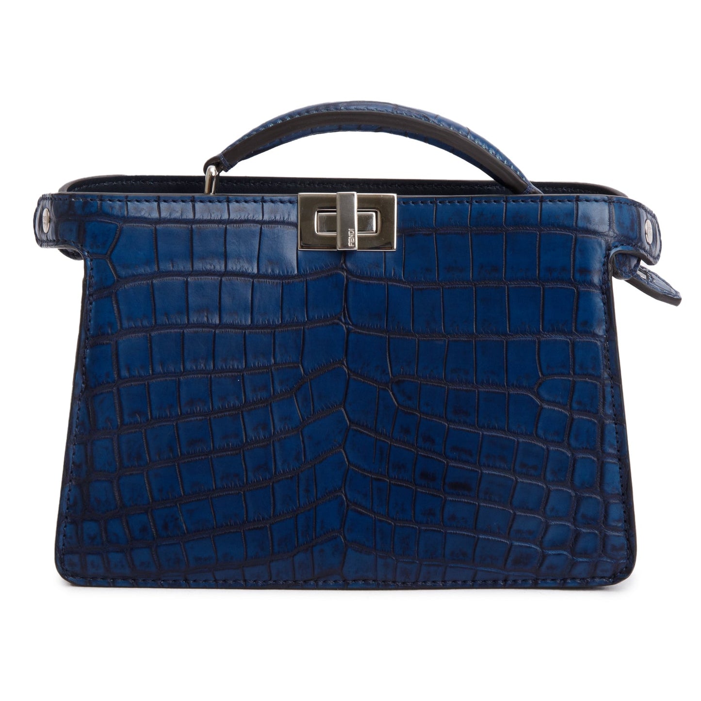 Fendi Navy Crocodile Peekaboo IseeU X-Cross Petit