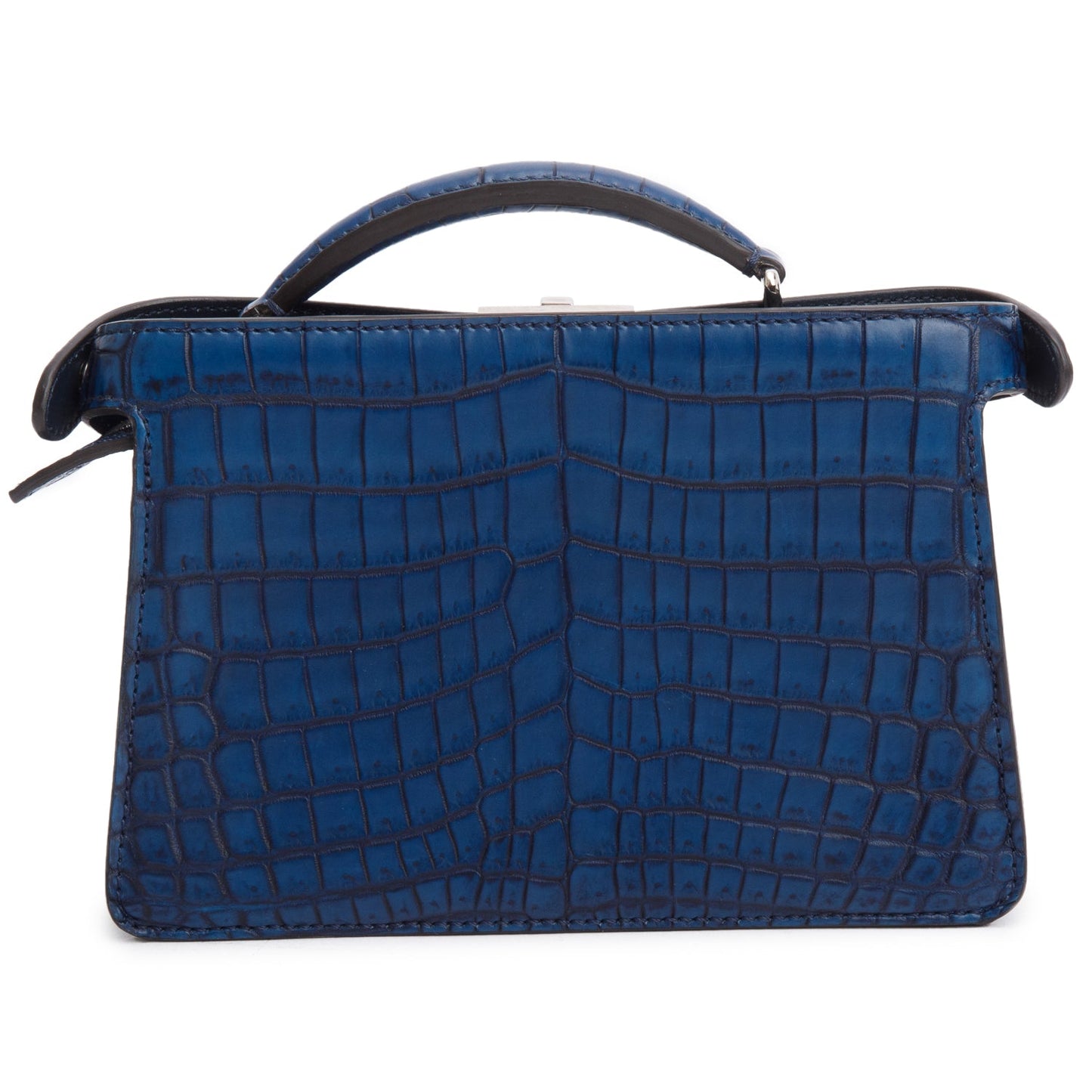 Fendi Navy Crocodile Peekaboo IseeU X-Cross Petit
