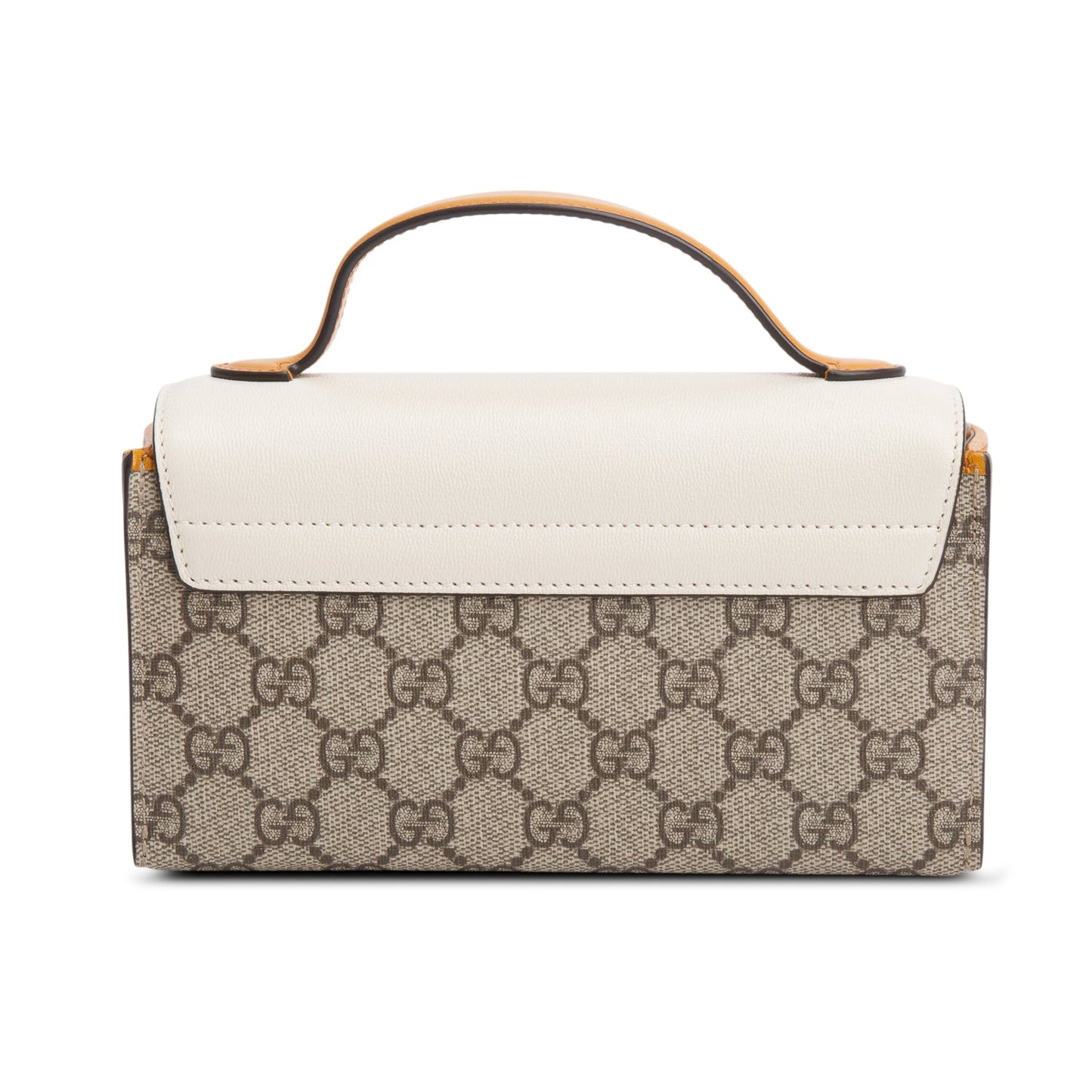 Gucci 2022 GG Supreme Monogram Calfskin Mini Padlock Top Handle Bag