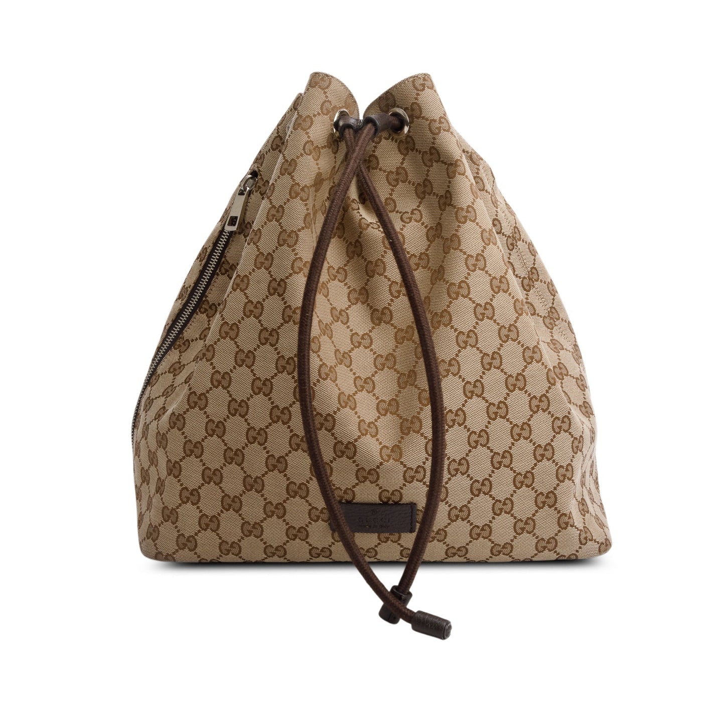 Gucci Monogram Dollar Calfskin O Drawstring Backpack