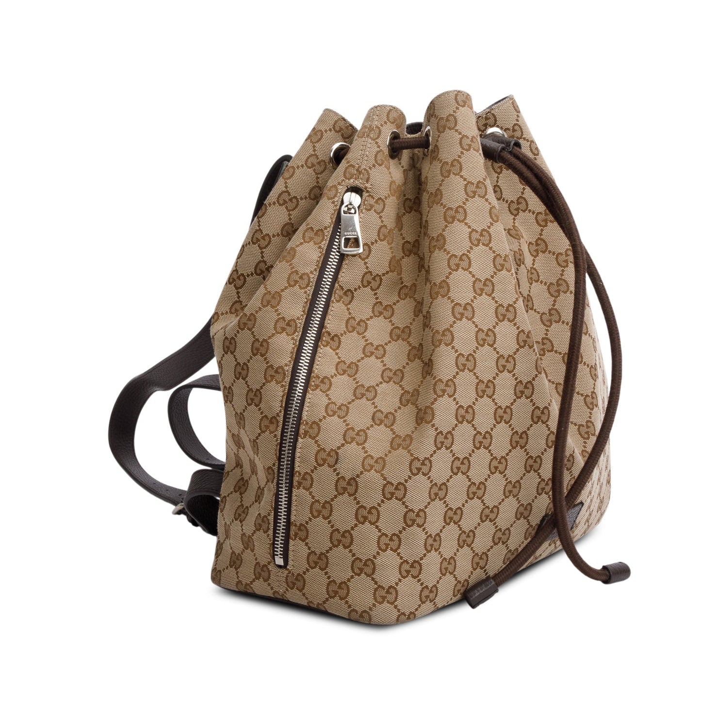 Gucci Monogram Dollar Calfskin O Drawstring Backpack