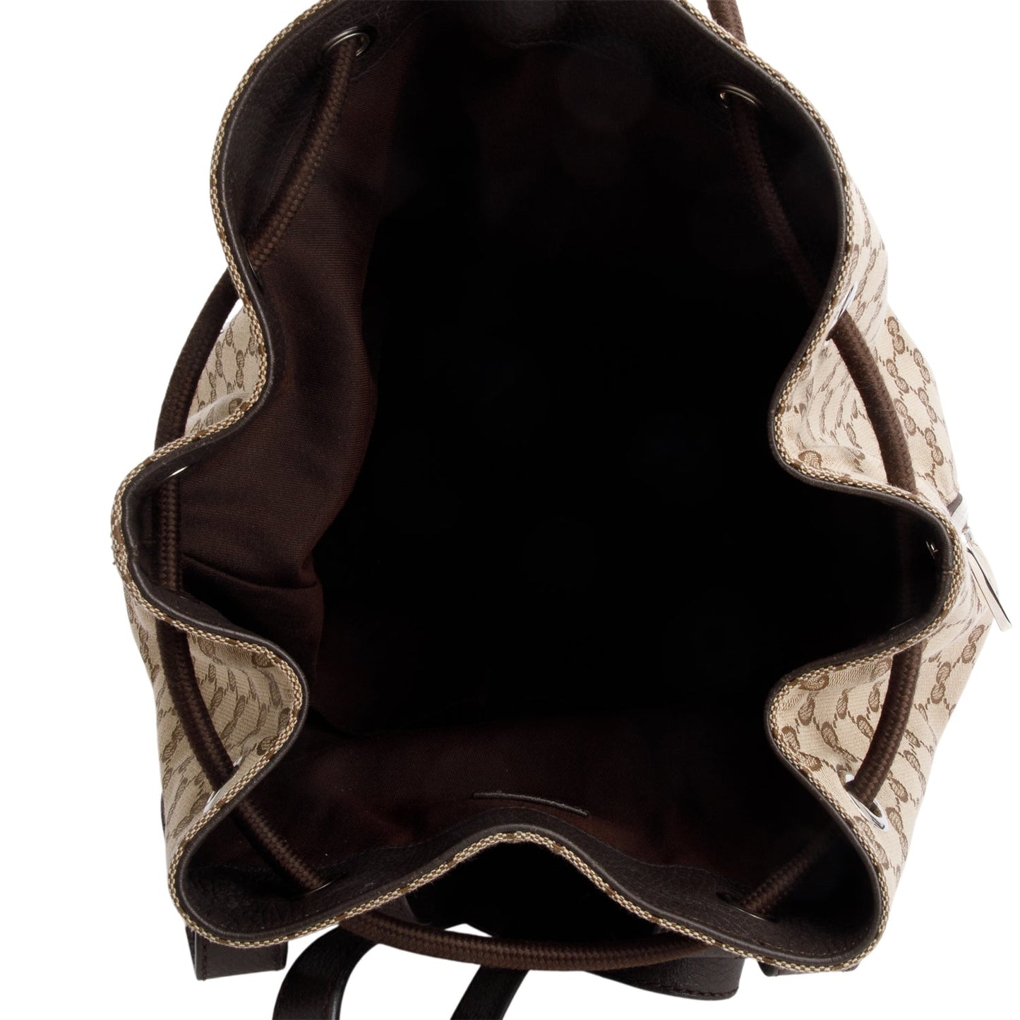 Gucci Monogram Dollar Calfskin O Drawstring Backpack