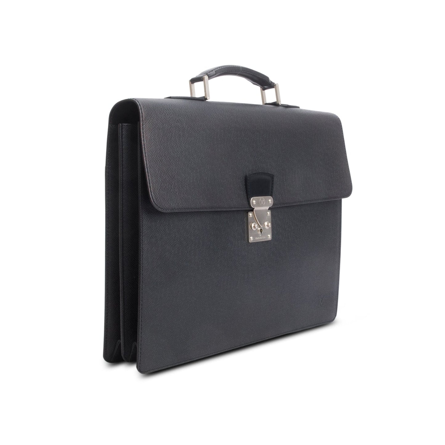 Louis Vuitton Black Taiga Leather Neo Robuston 2 Compartment Briefcase