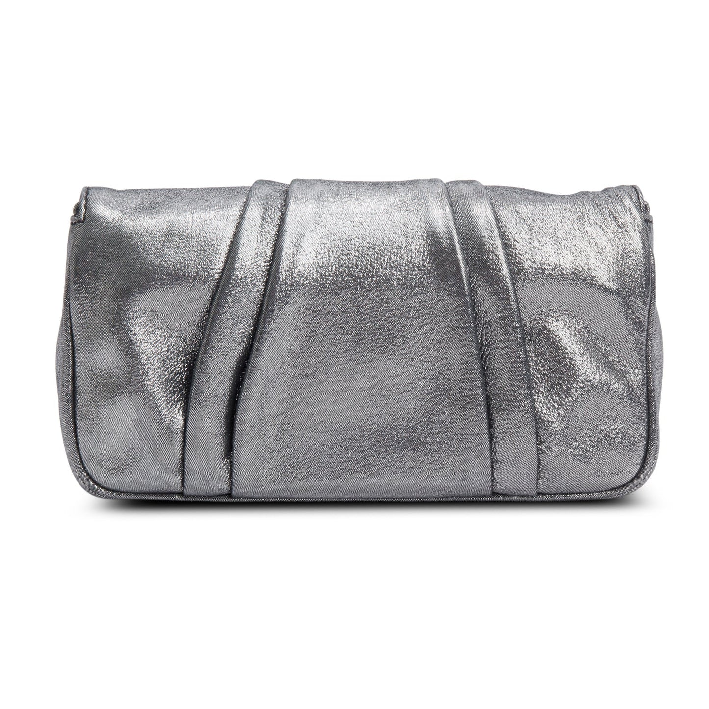 Fendi Metallic Silver Calfskin Mia Pochette Chain Bag